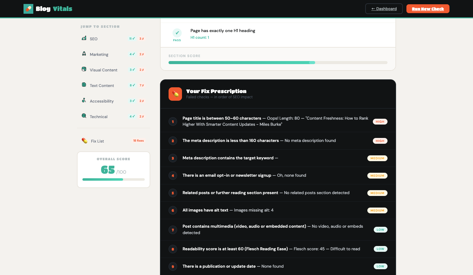 Screenshot 3 of BlogVitals