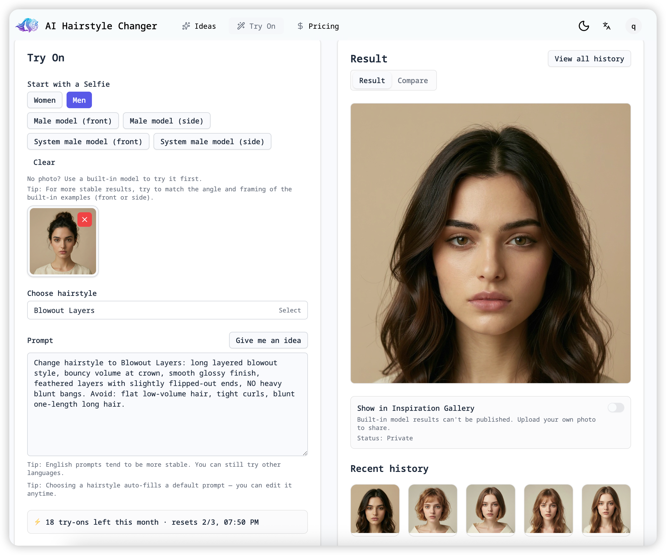 Screenshot 2 of AI Hairstyle Changer