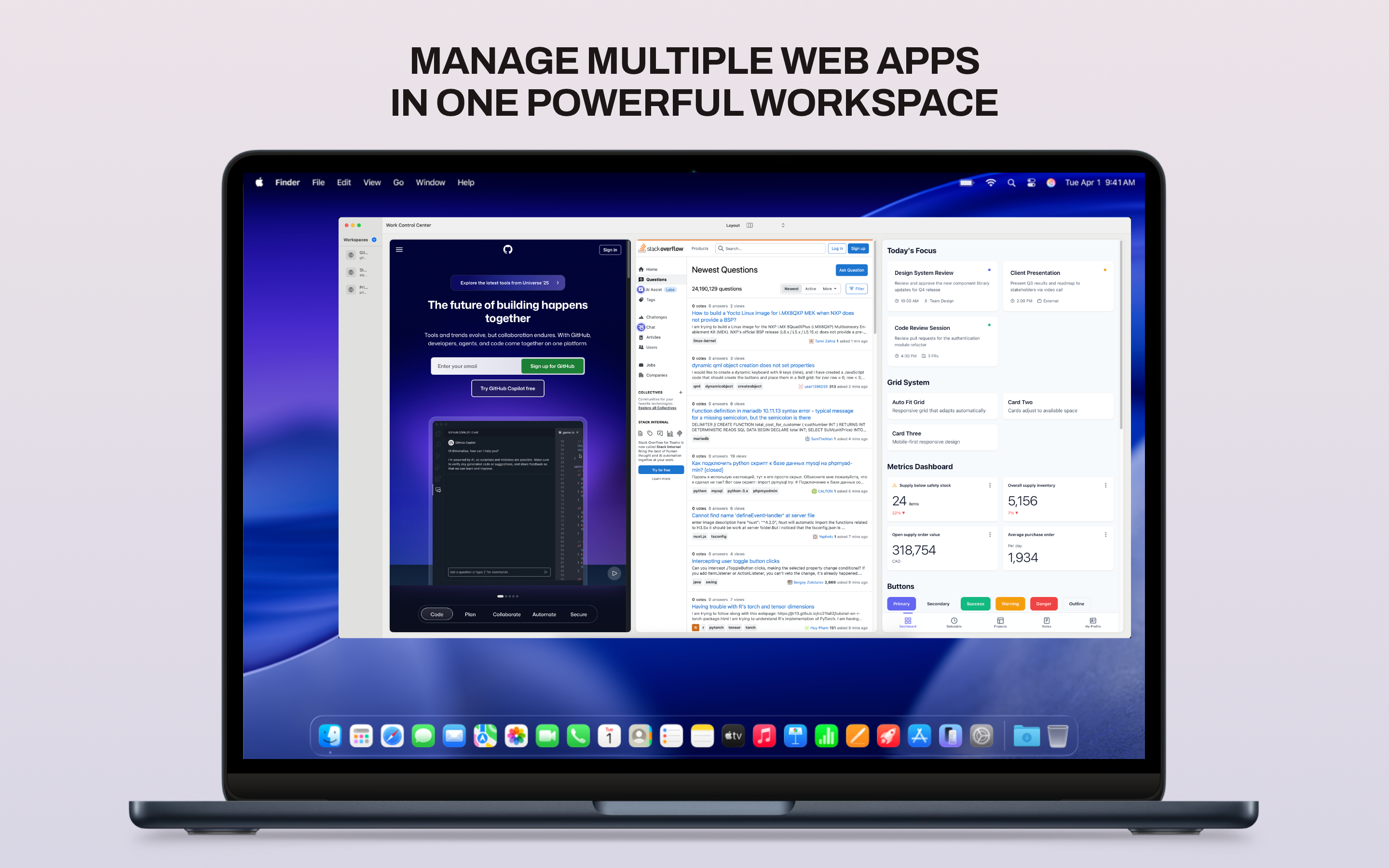 Screenshot 1 of Work Control Center