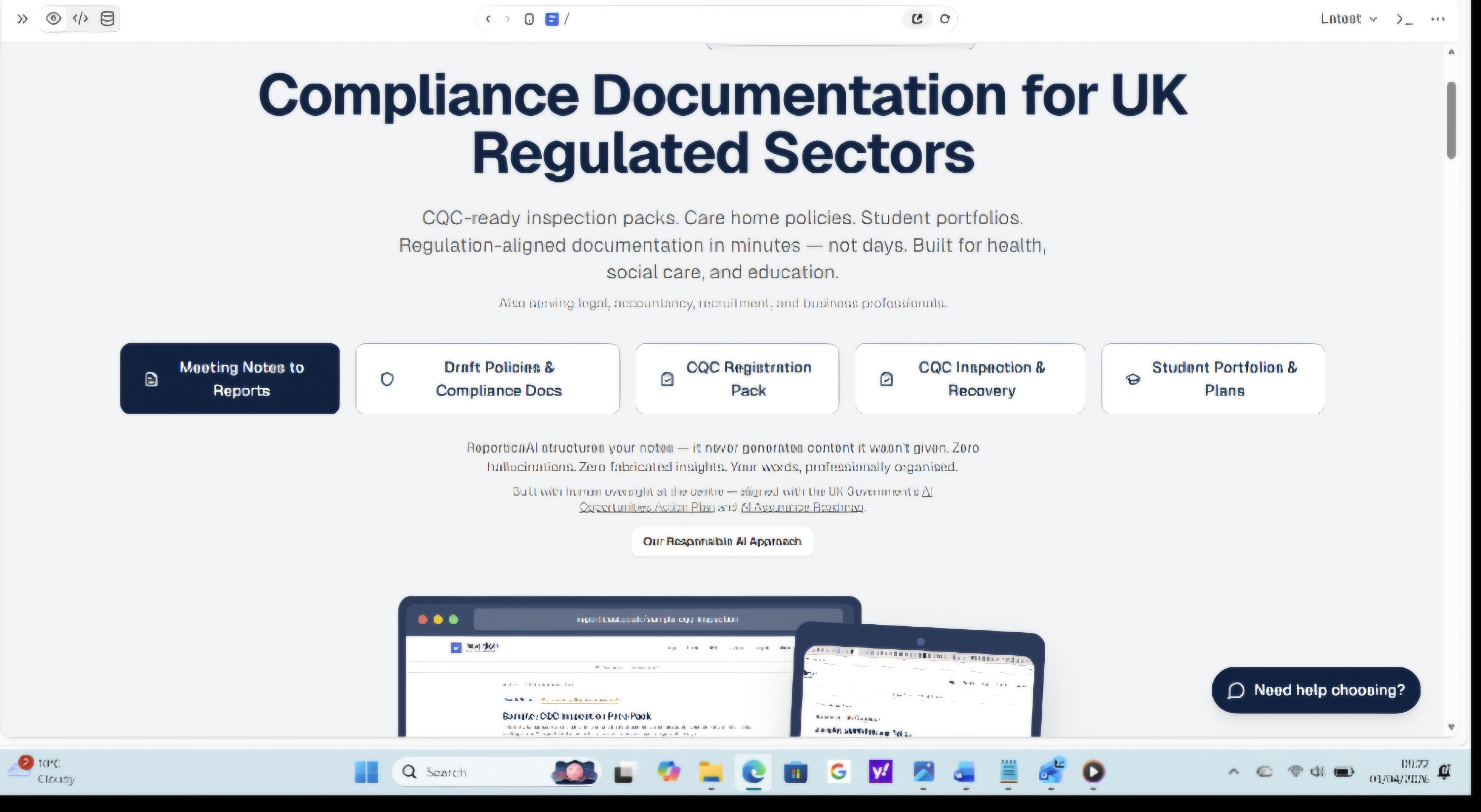 Screenshot 1 of ReporticaAI