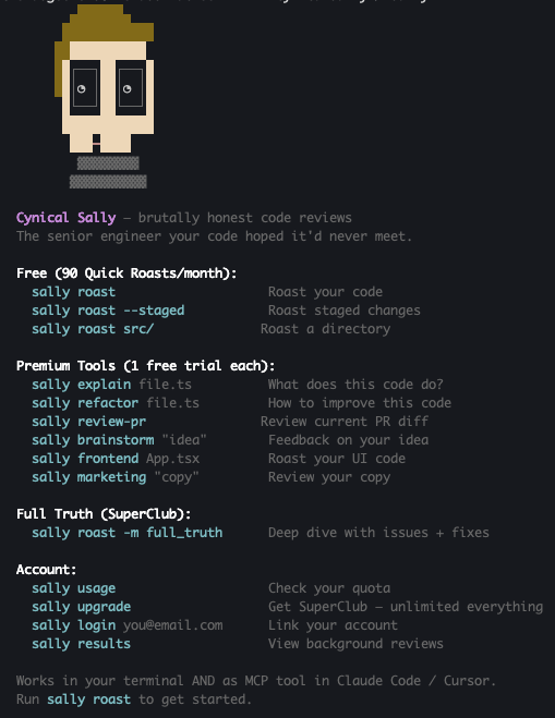 Screenshot 3 of Cynical Sally CLI