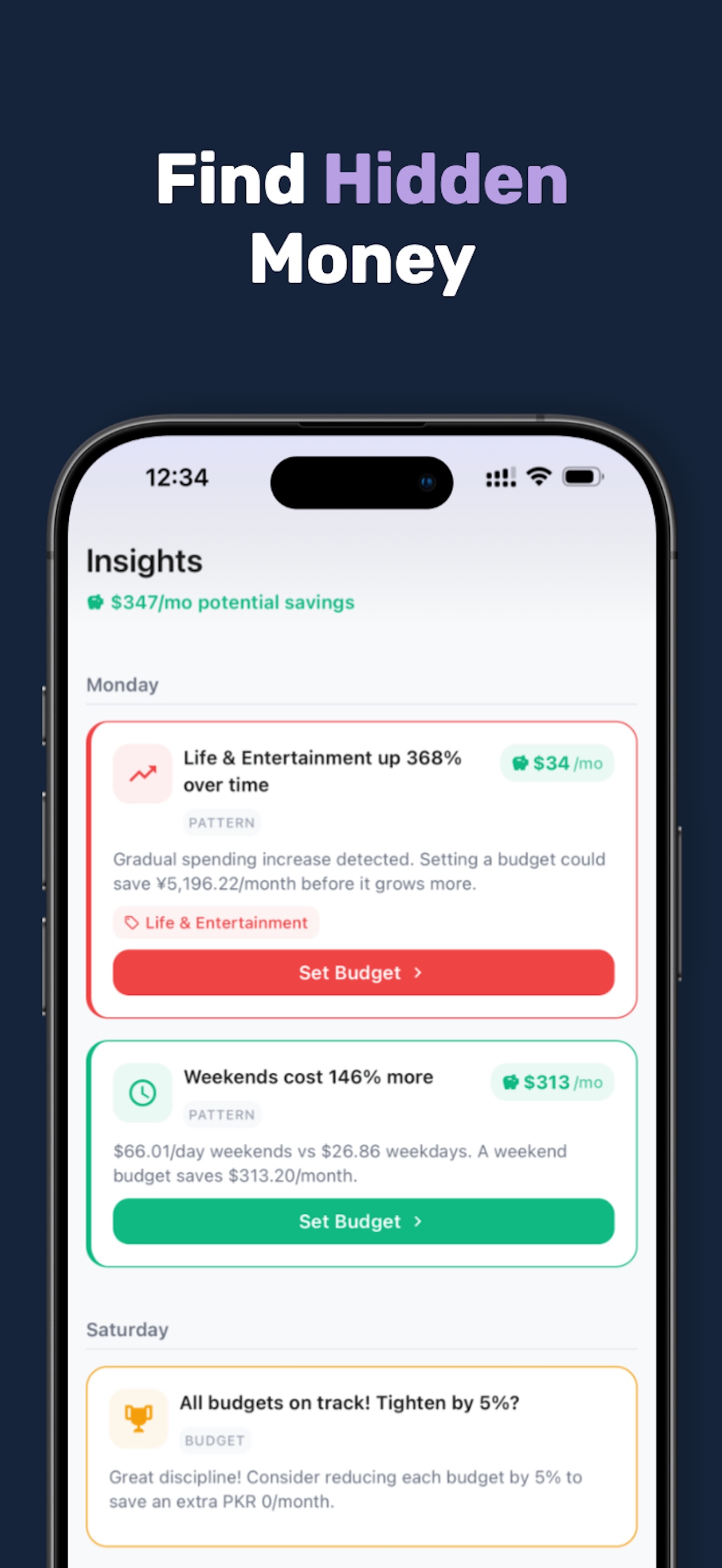 Screenshot 4 of Finly: Private Expense Tracker