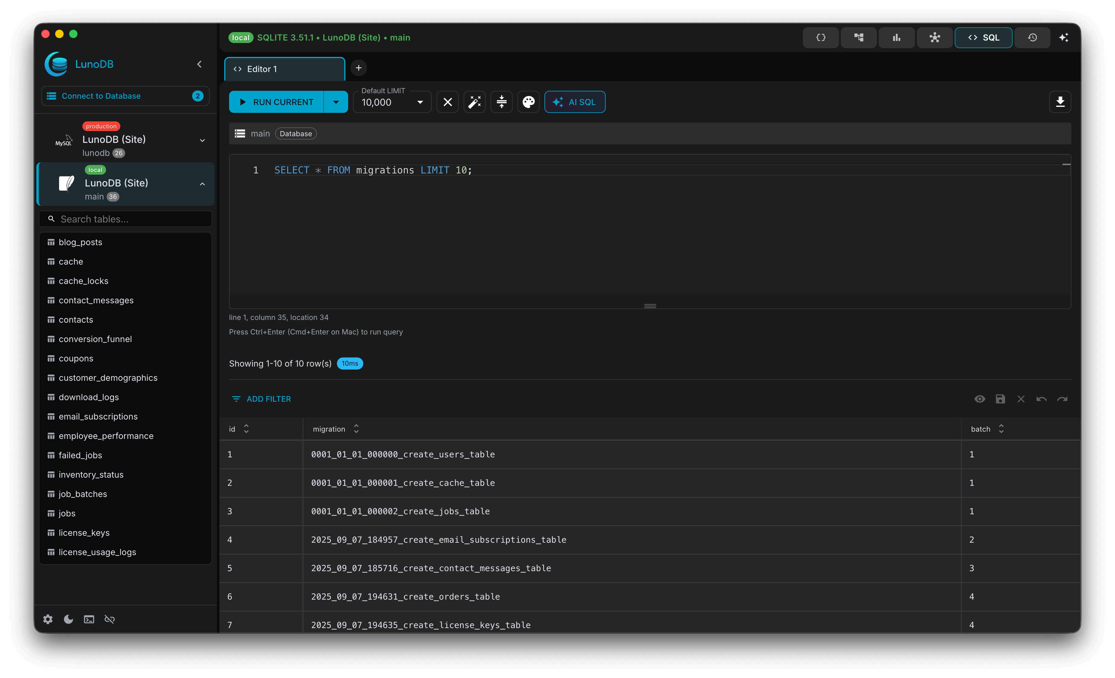 Screenshot 5 of LunoDB - Modern Database Software