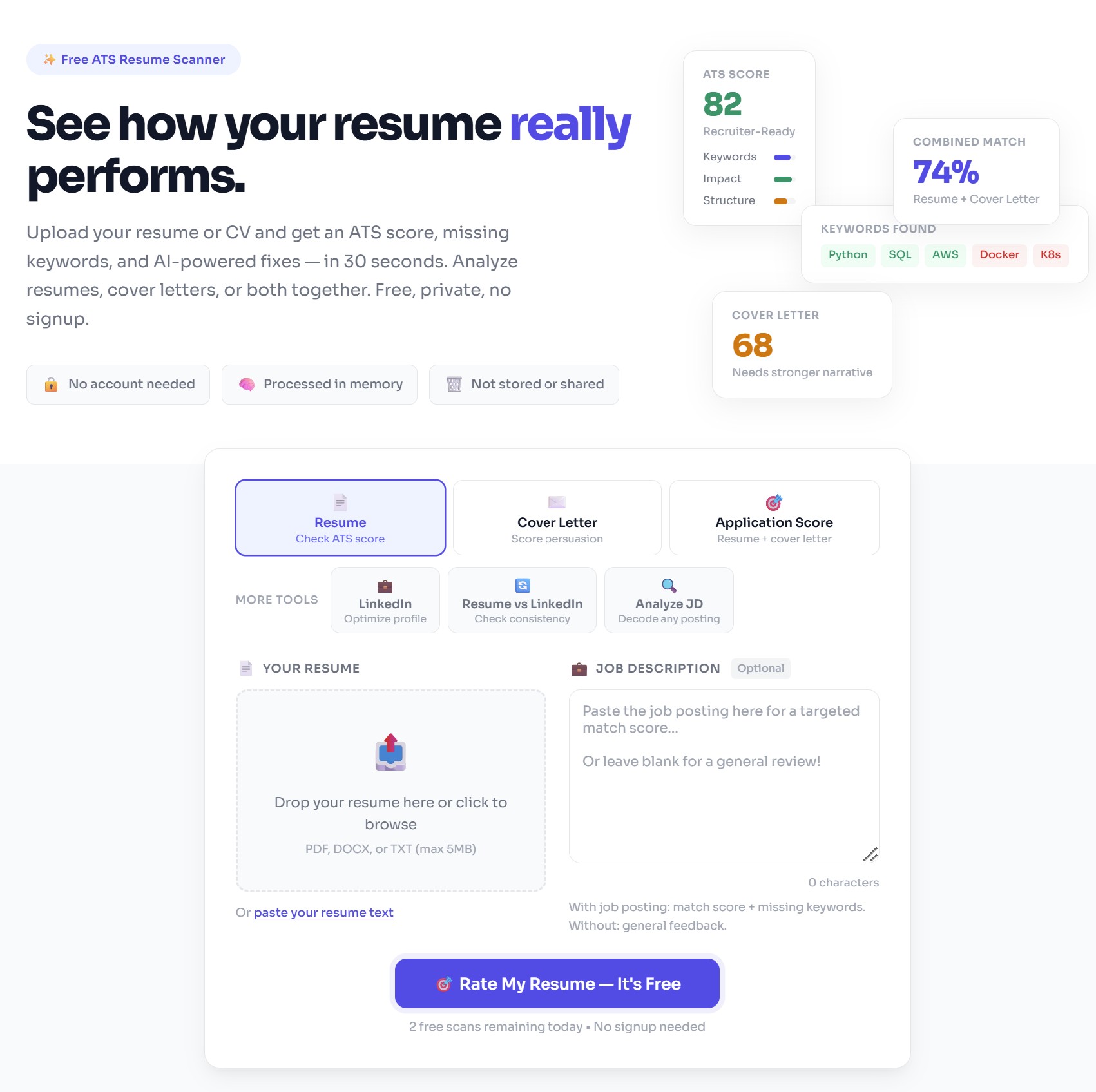 Screenshot 1 of Rate My CV
