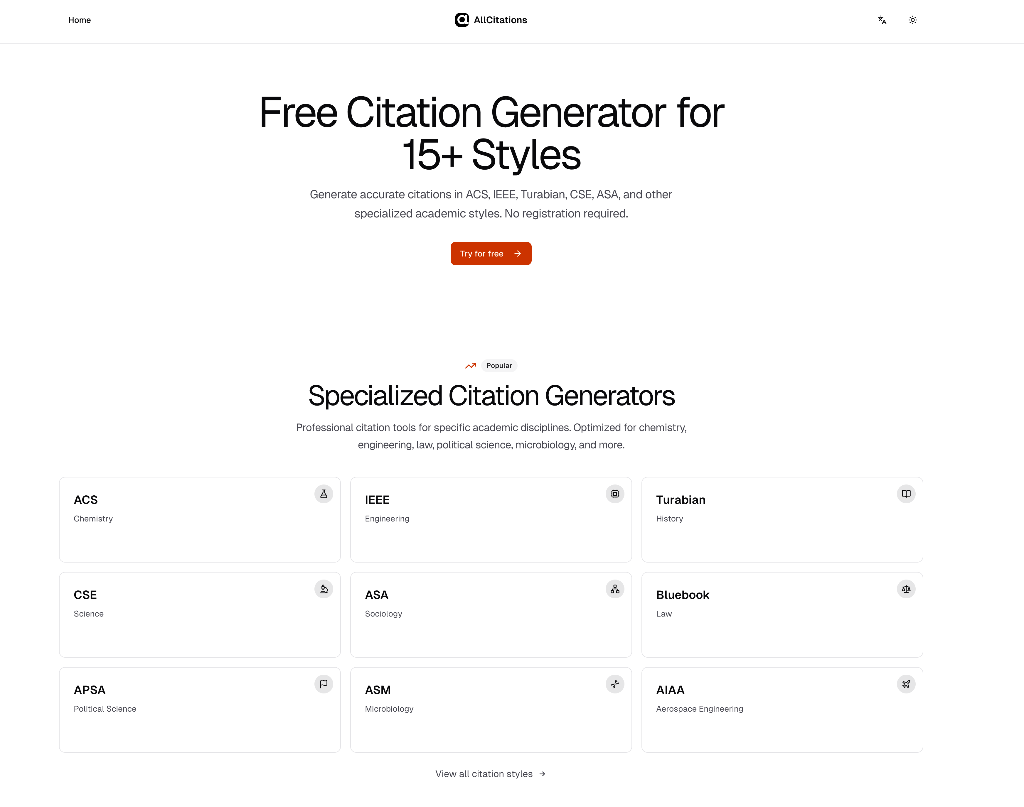 Screenshot 3 of AllCitations Free Citation Generator