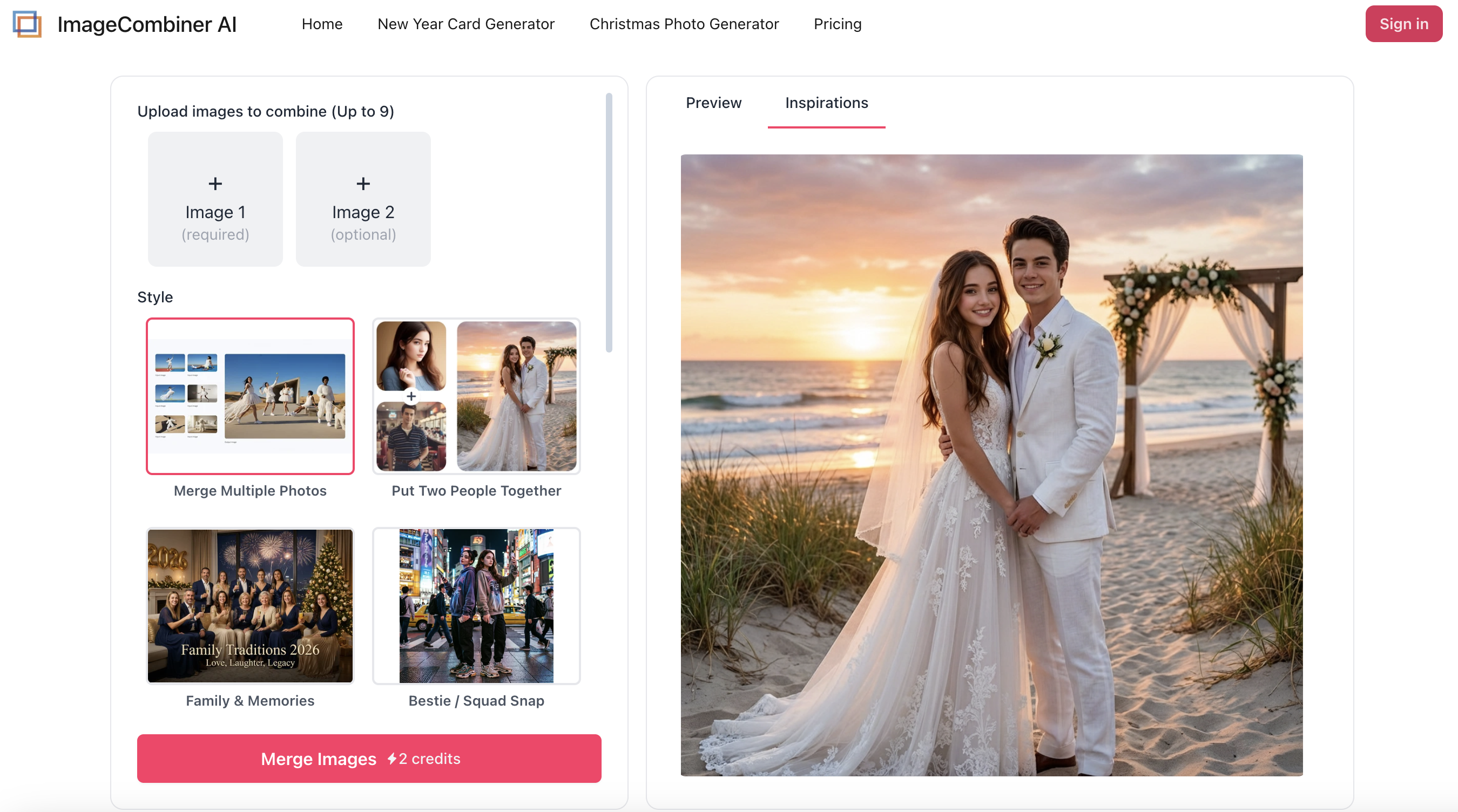 Screenshot 1 of AI Image Combiner