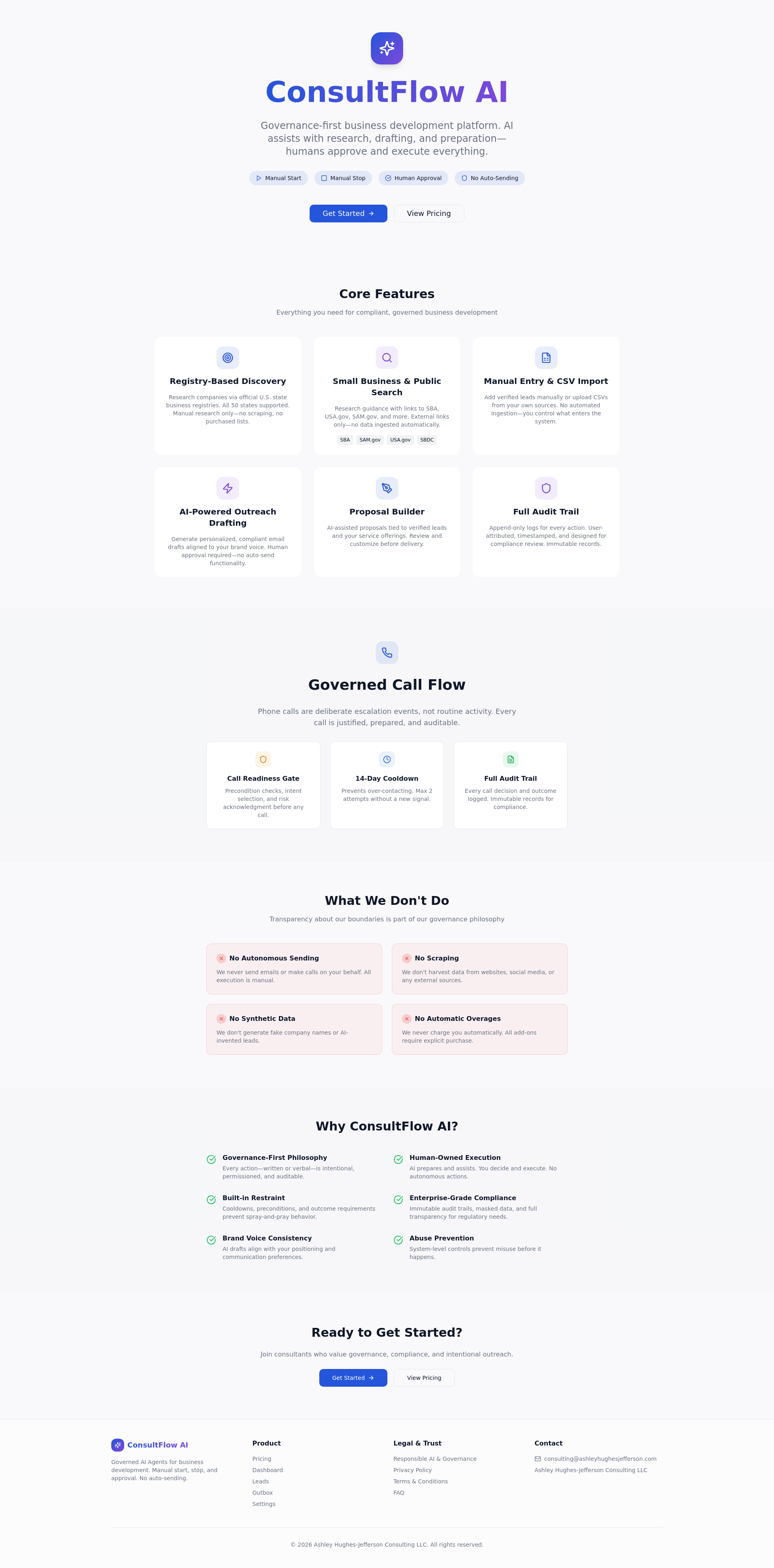 Screenshot 1 of Consultflow AI