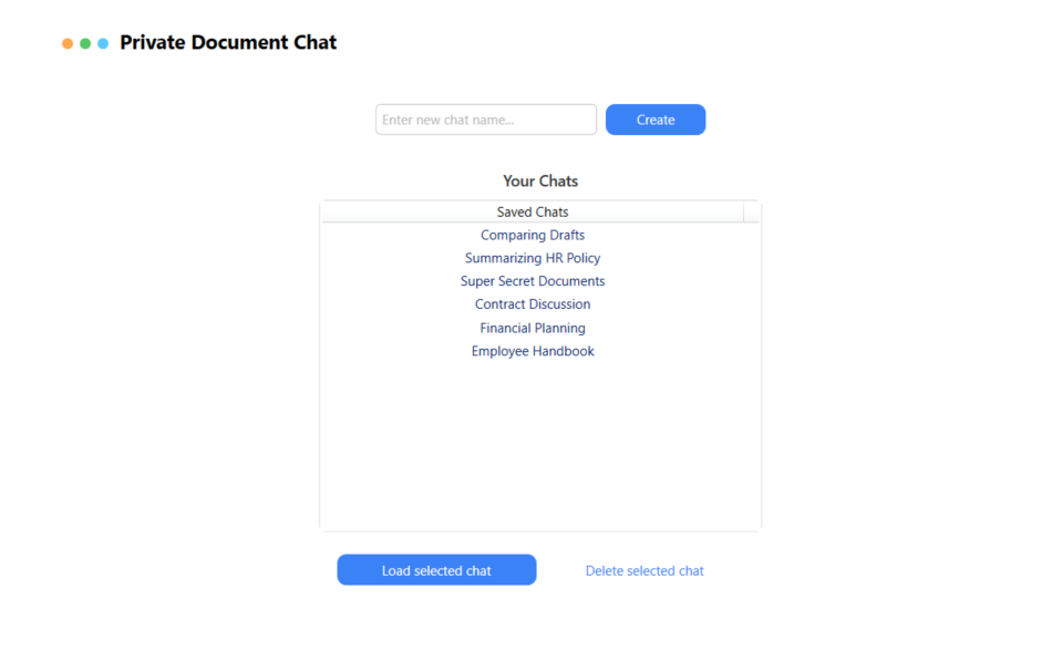 Screenshot 2 of Private Document Chat