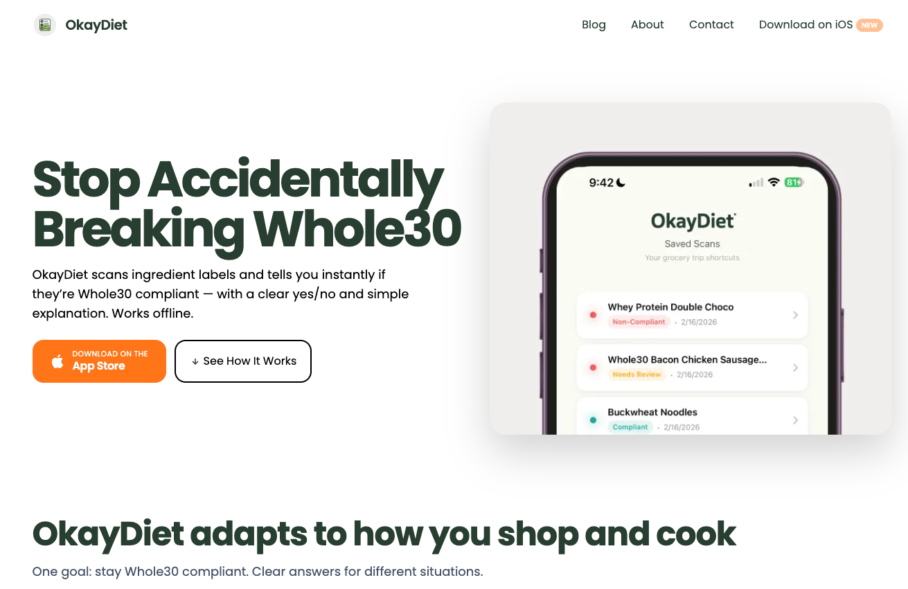 Screenshot 1 of Whole30 Ingredient Scanner