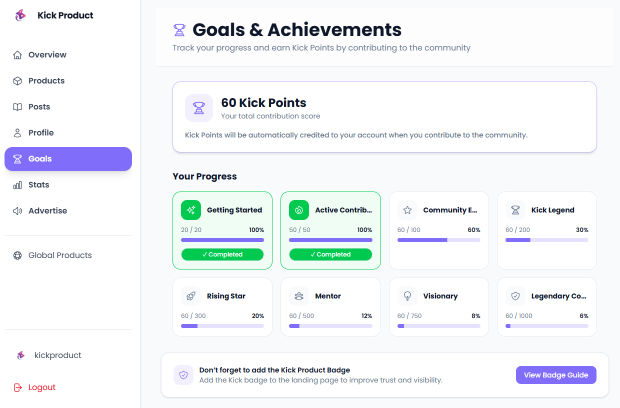 Screenshot 4 of Kick Product