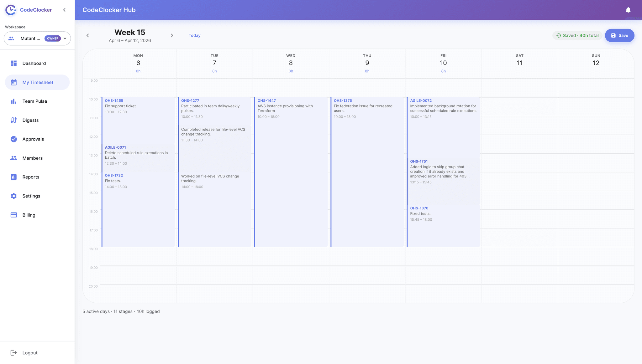 Screenshot 4 of CodeClocker