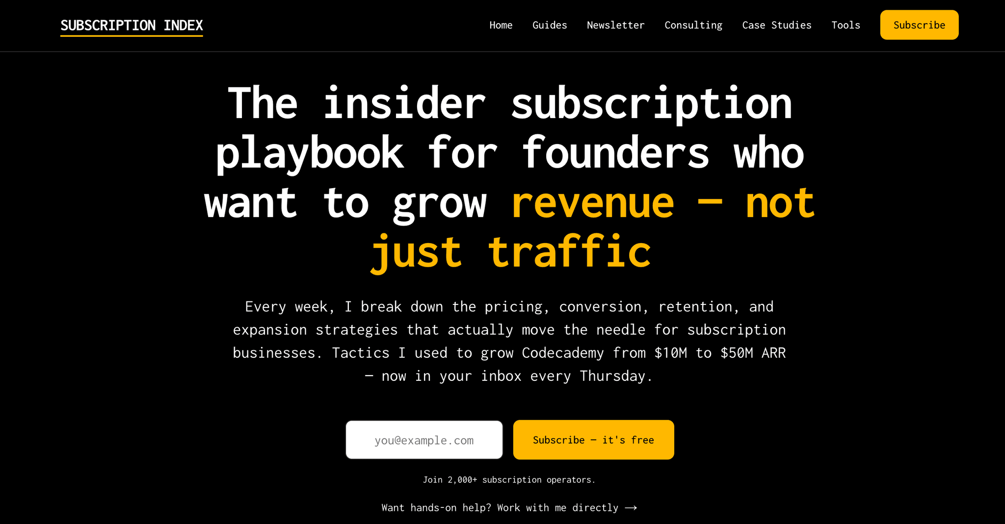 Screenshot 1 of Subscription Index