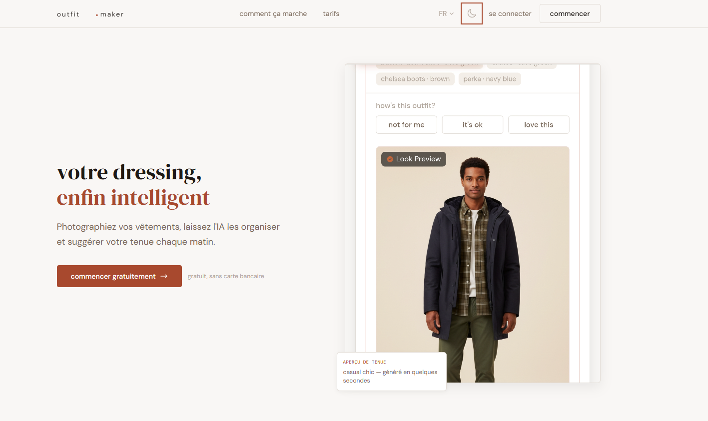 Screenshot 1 of OutfitMaker.ai