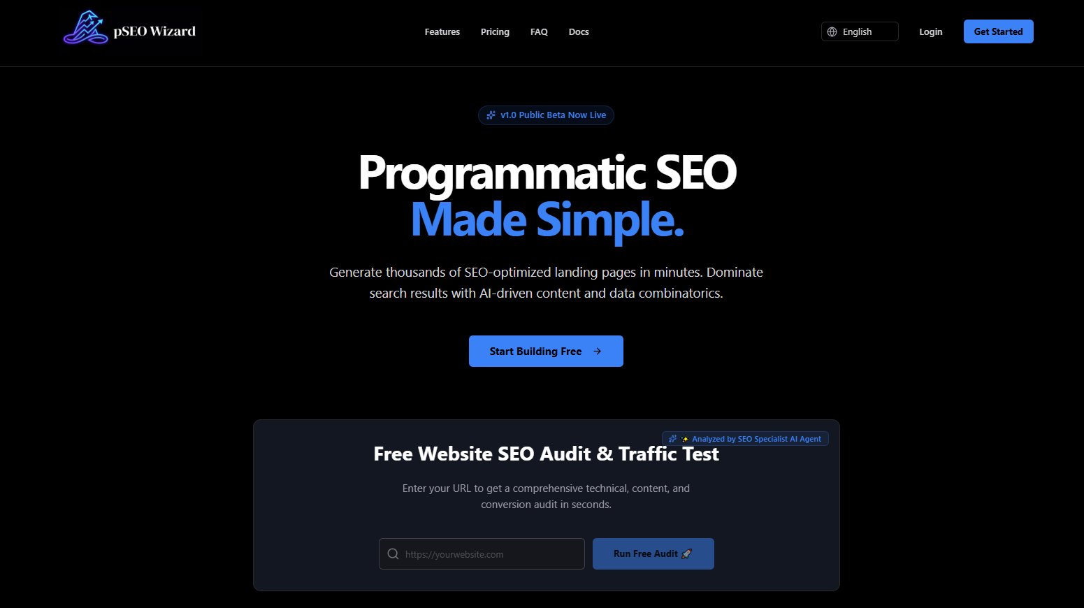Screenshot 1 of pSEO Wizard