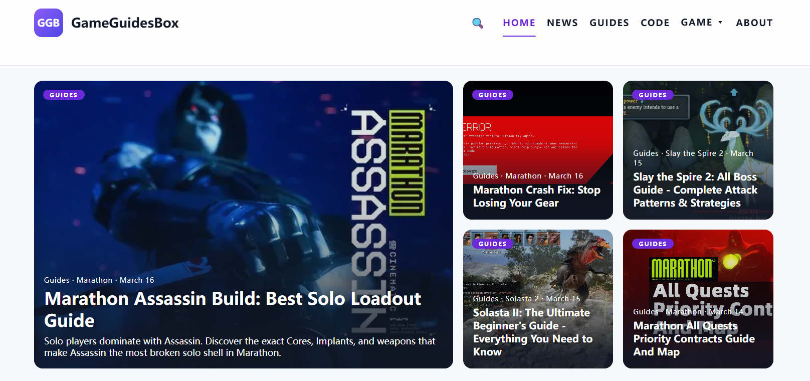 Screenshot 1 of GameGuidesBox