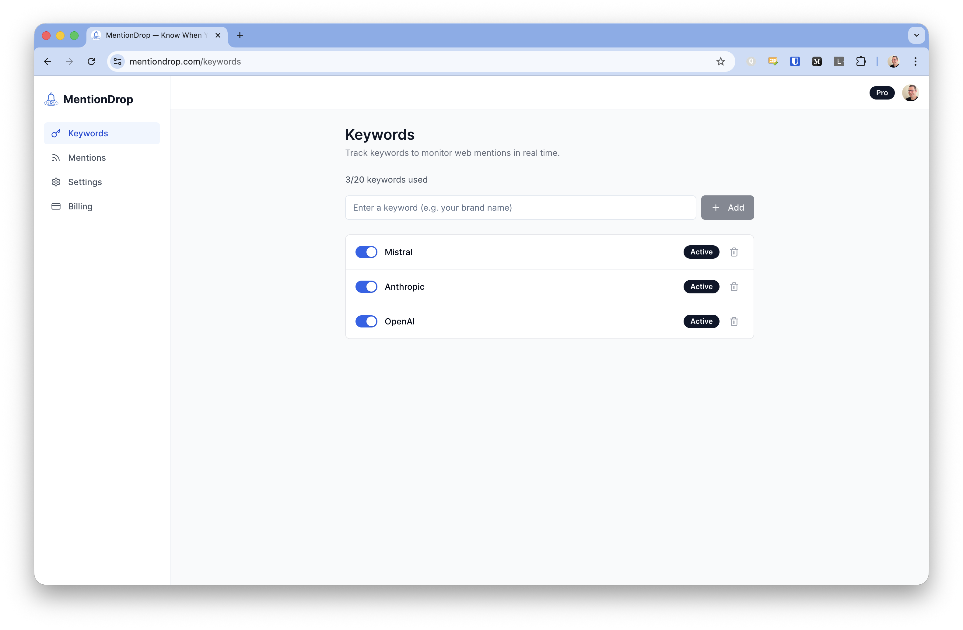 Screenshot 2 of MentionDrop
