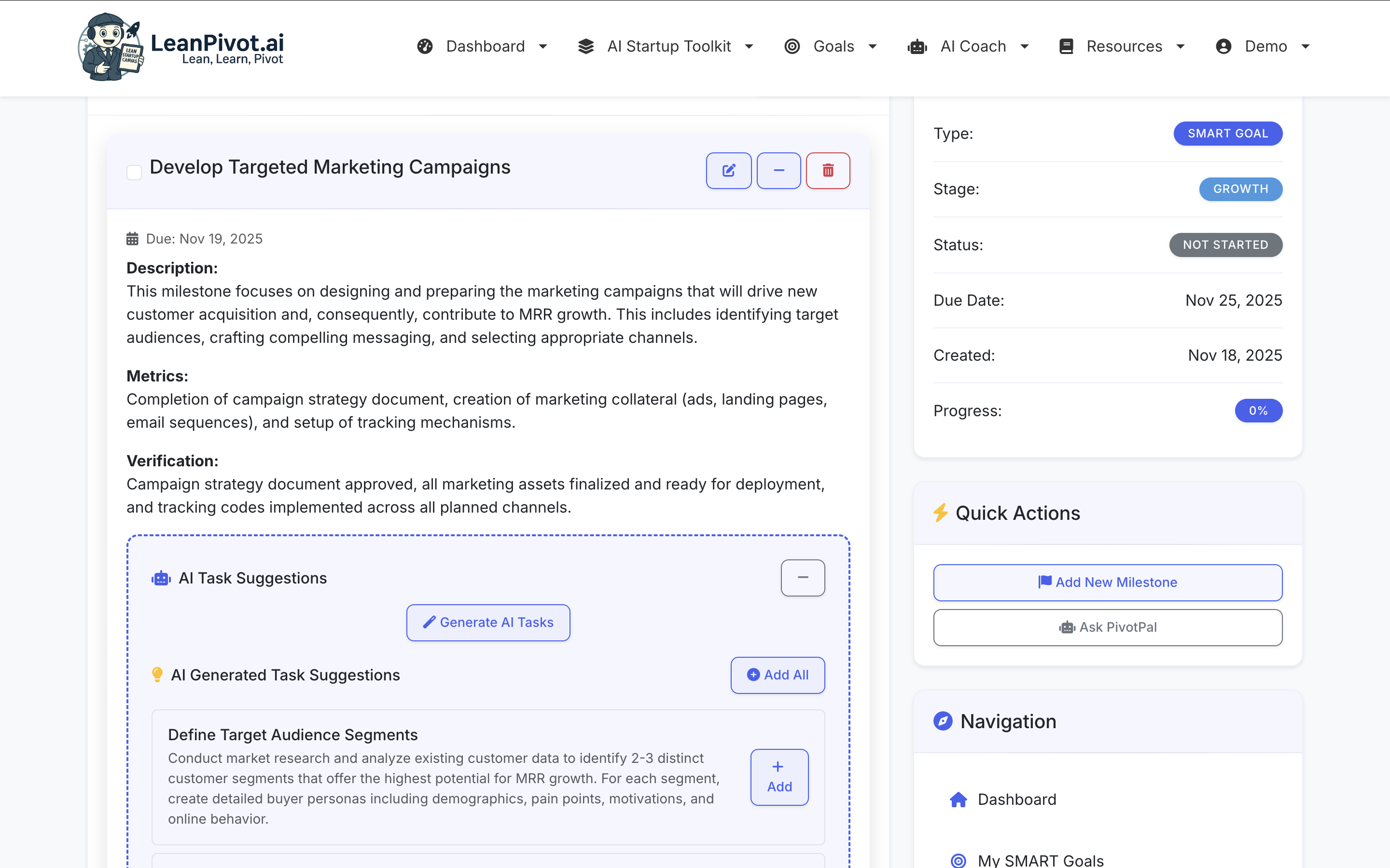 Screenshot 6 of LeanPivot.ai
