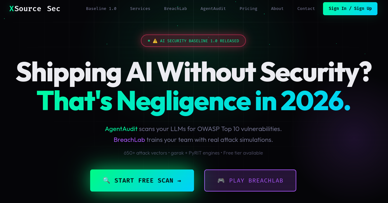 Screenshot 1 of AgentAudit by XSource Security