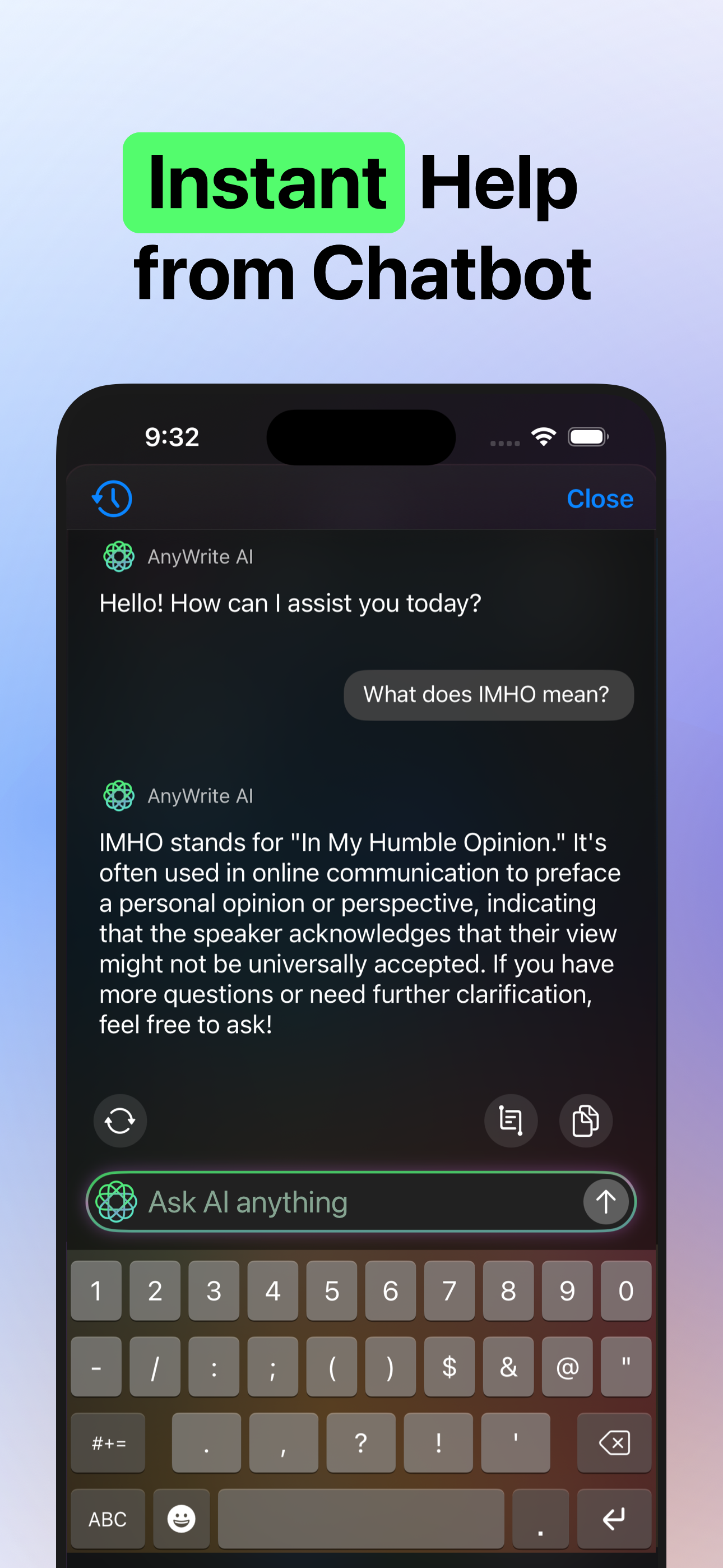 Screenshot 4 of AnyWrite – AI Keyboard