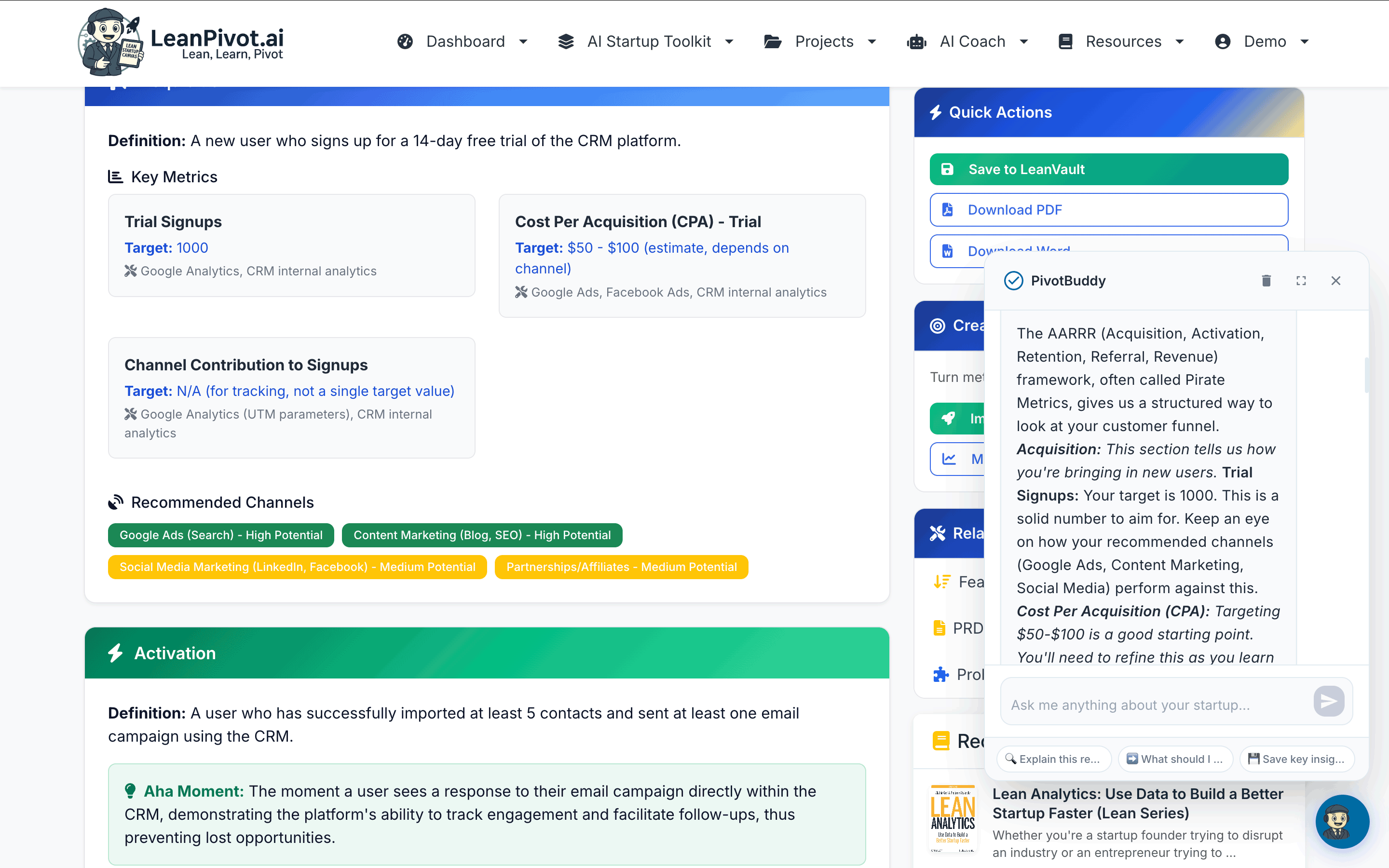 Screenshot 4 of LeanPivot.ai