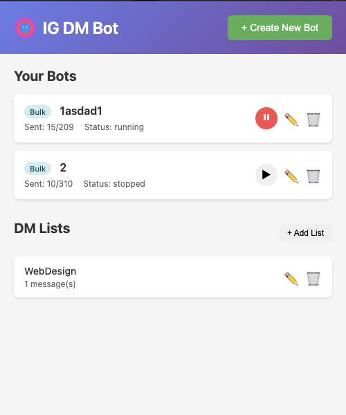 Screenshot 5 of IG DM Bot (Beta)
