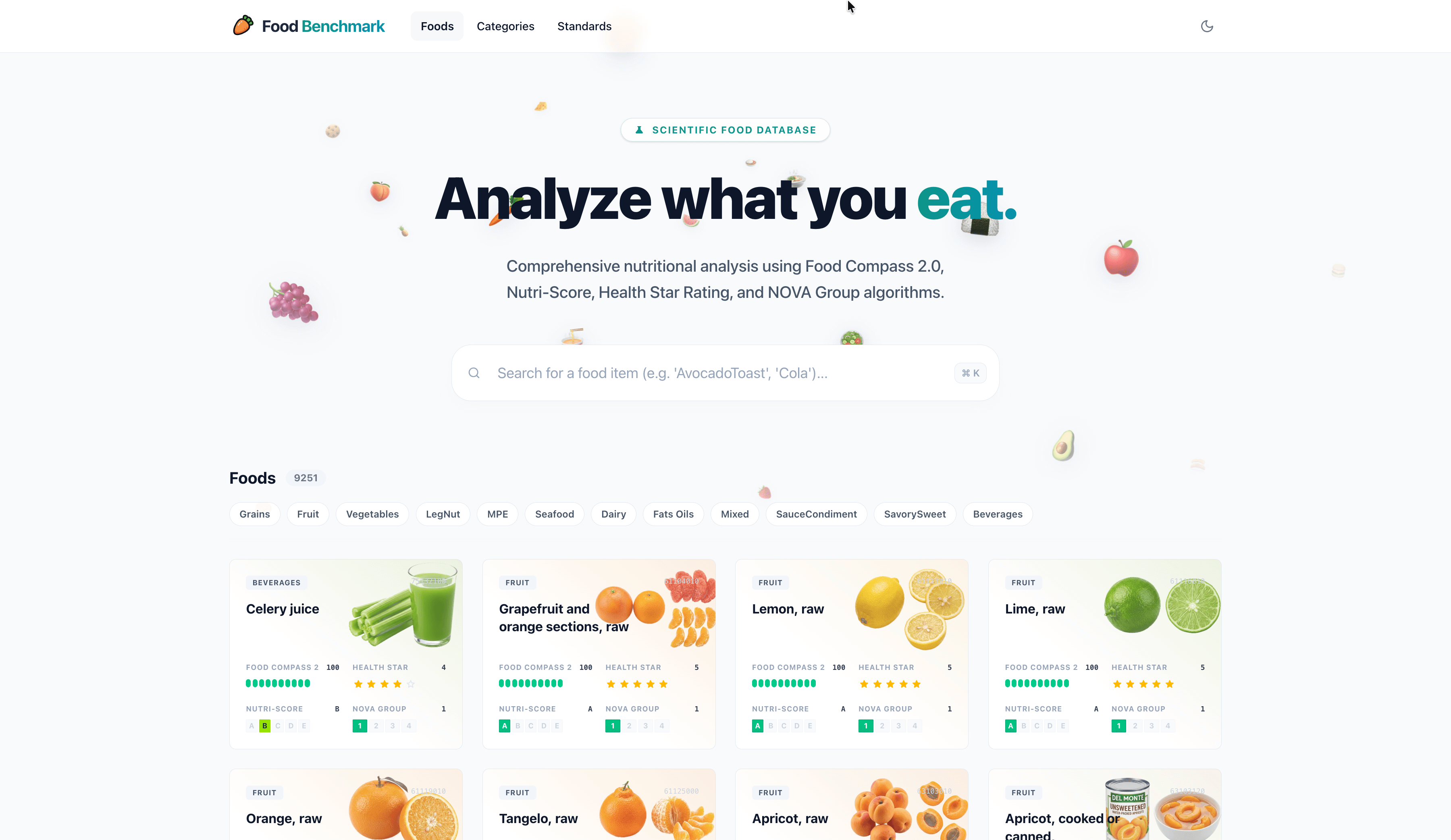 Screenshot 1 of Food Benchmark