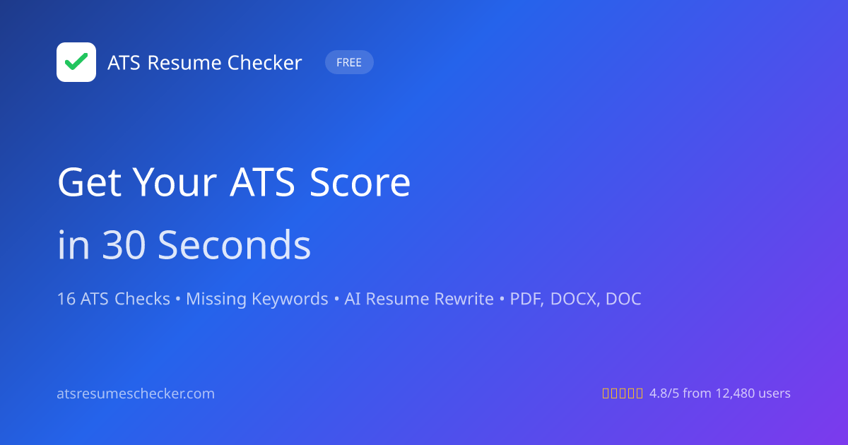 Screenshot 1 of ATS Resume Checker