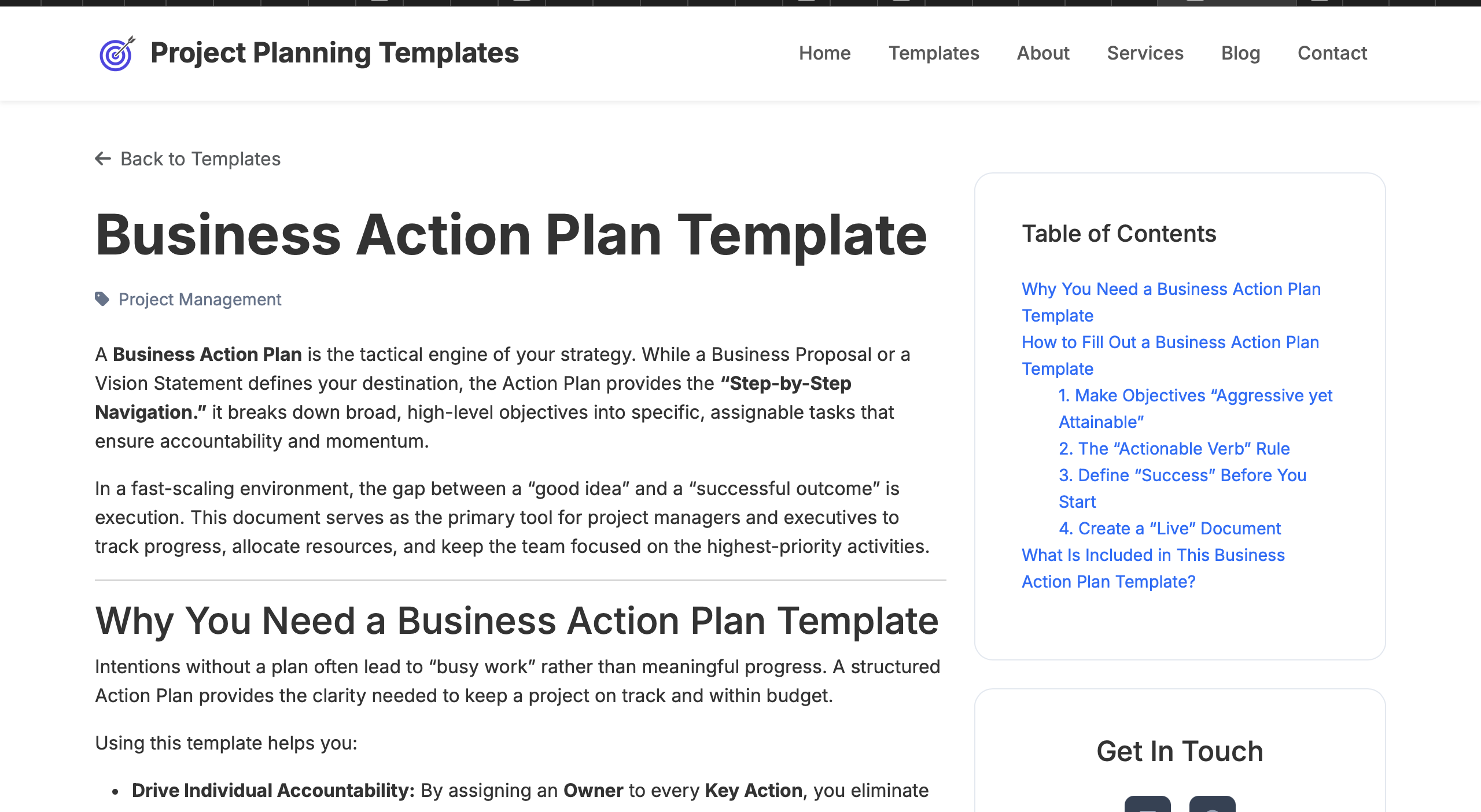 Screenshot 3 of Project Planning Templates