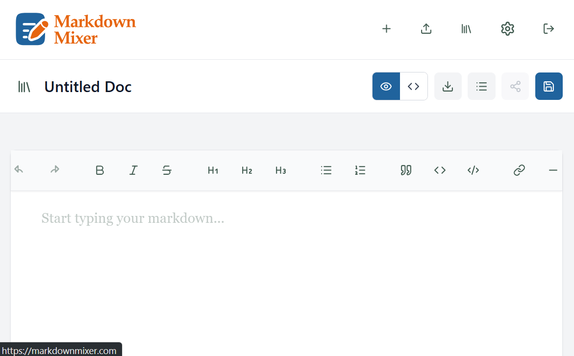 Screenshot 2 of https://markdownmixer.com/