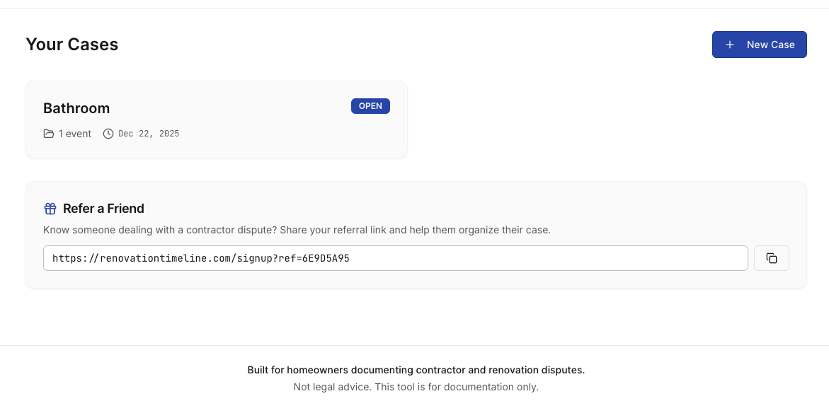 Screenshot 2 of Renovation Timeline