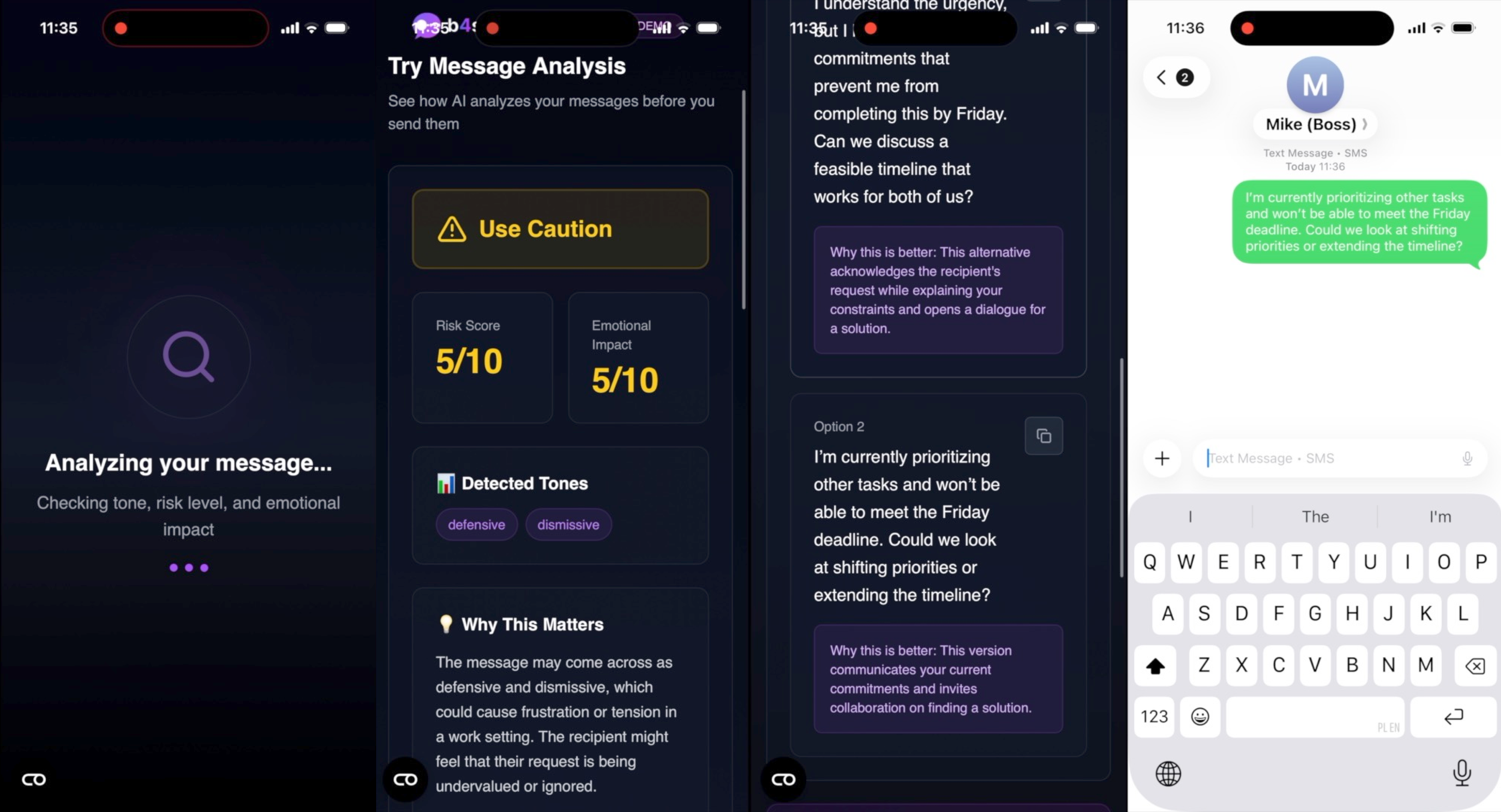 Screenshot 4 of B4Send - AI Message Analyzer