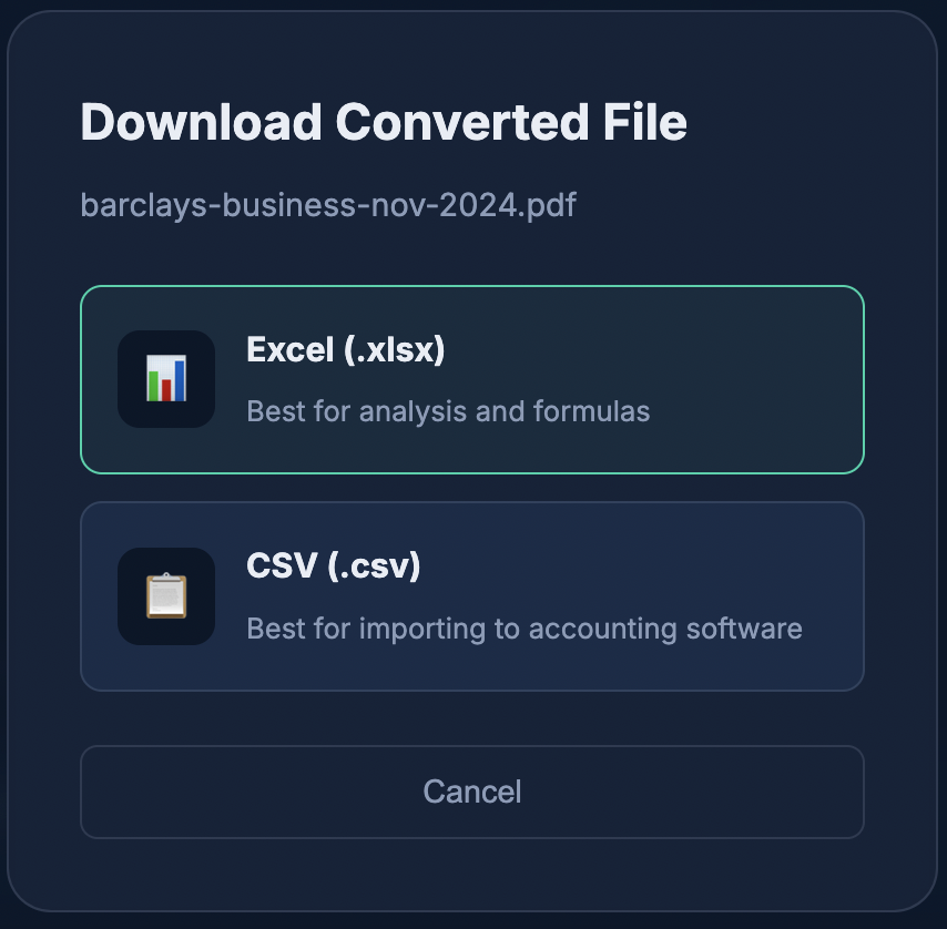 Screenshot 3 of UK Statement Converter