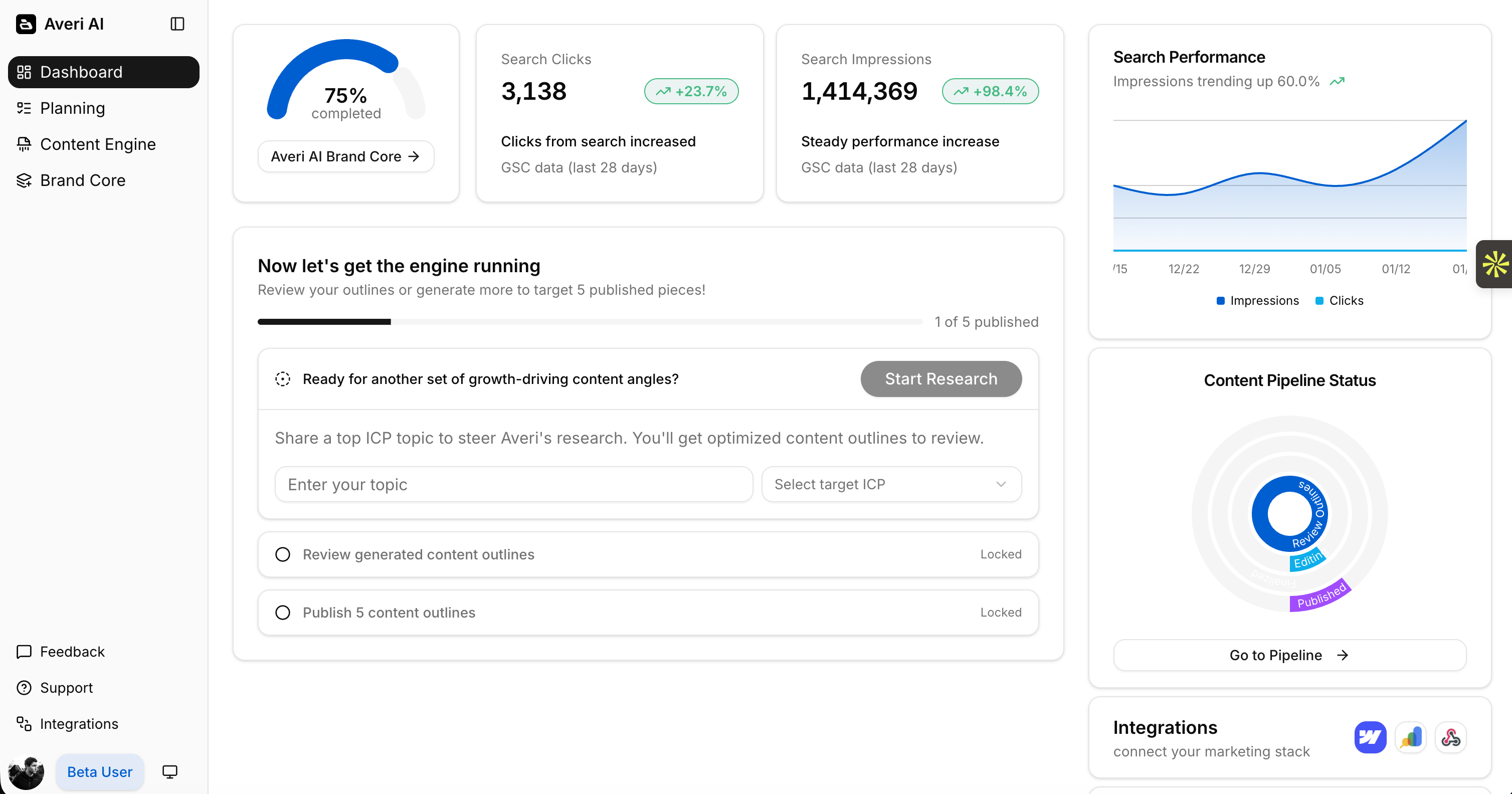 Screenshot 2 of Averi AI
