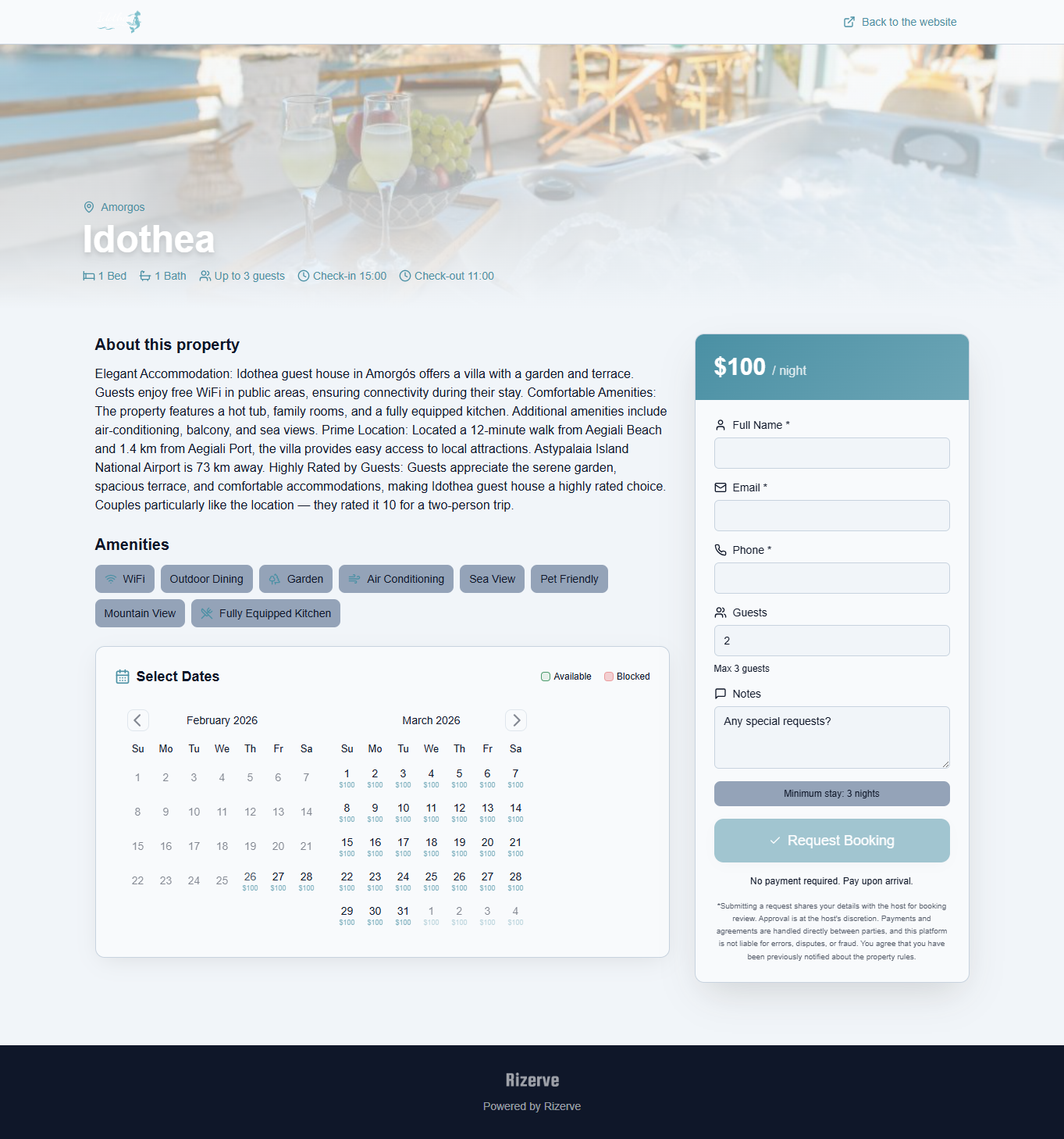 Screenshot 1 of Rizerve.io