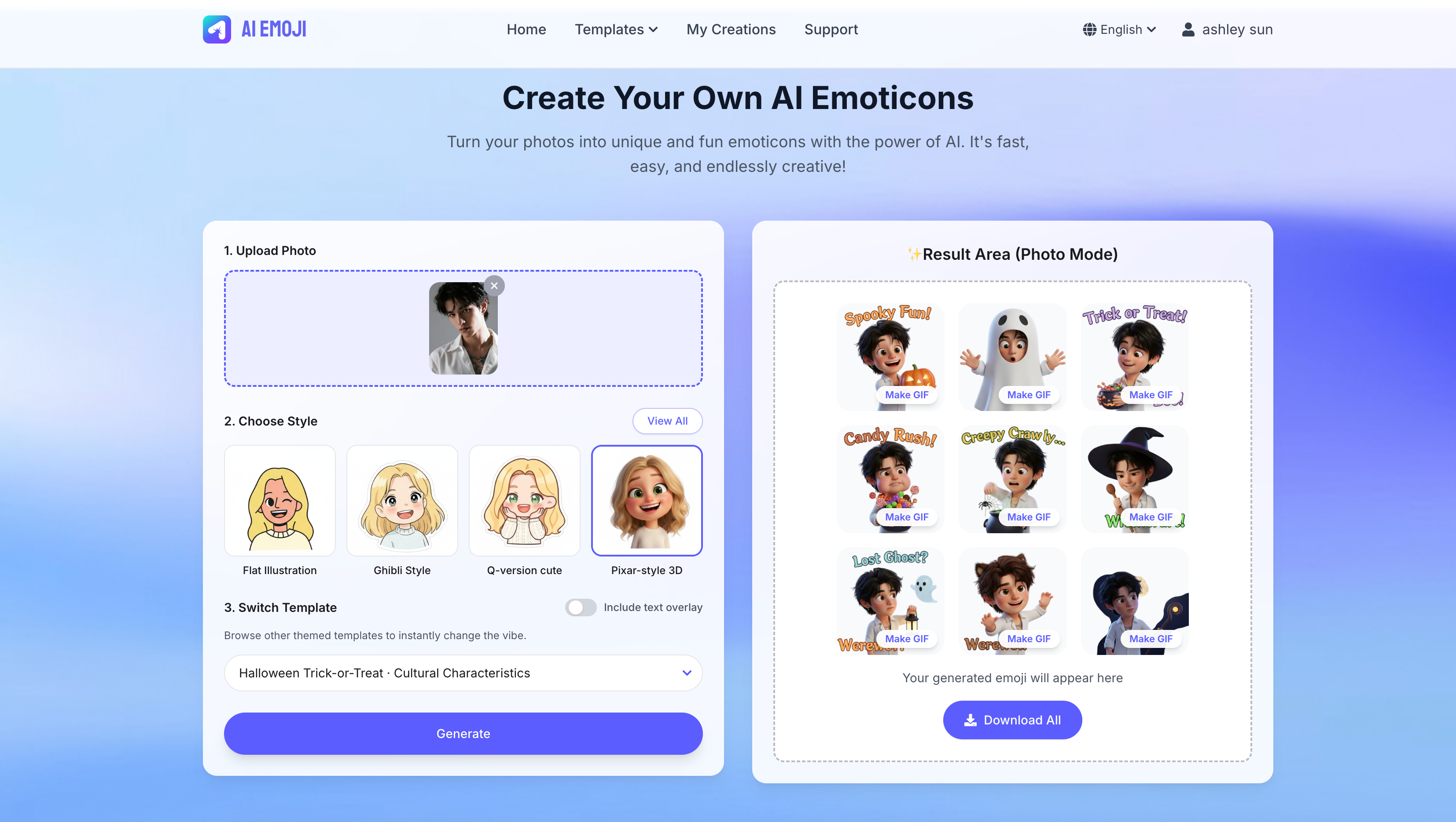 Screenshot 1 of AI Emoji – Free AI Emoji Generator