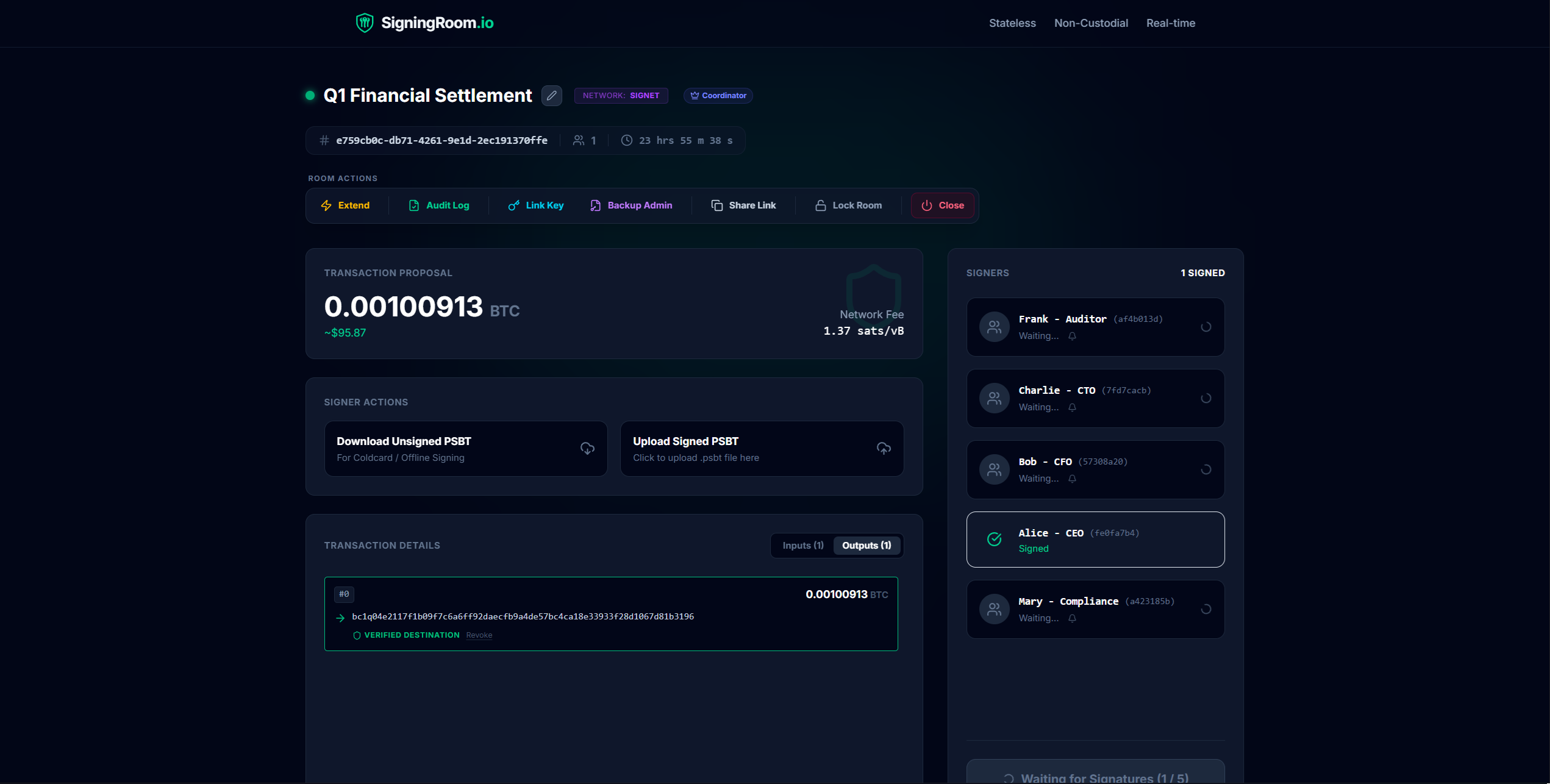 Screenshot 3 of SigningRoom.io