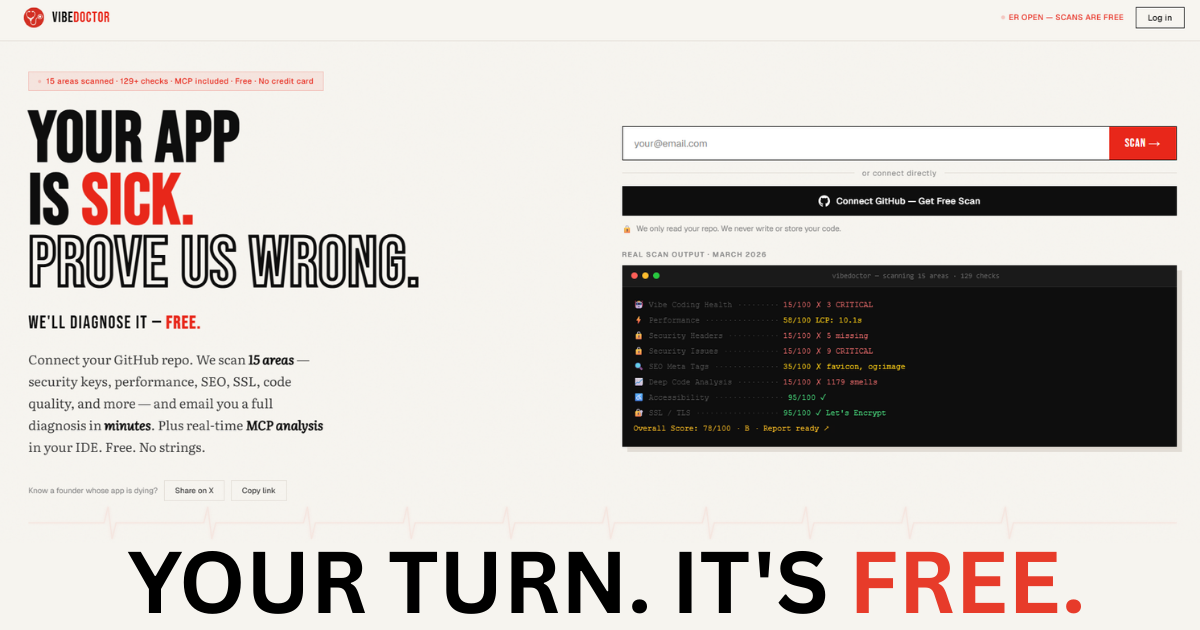Screenshot 1 of VibeDoctor