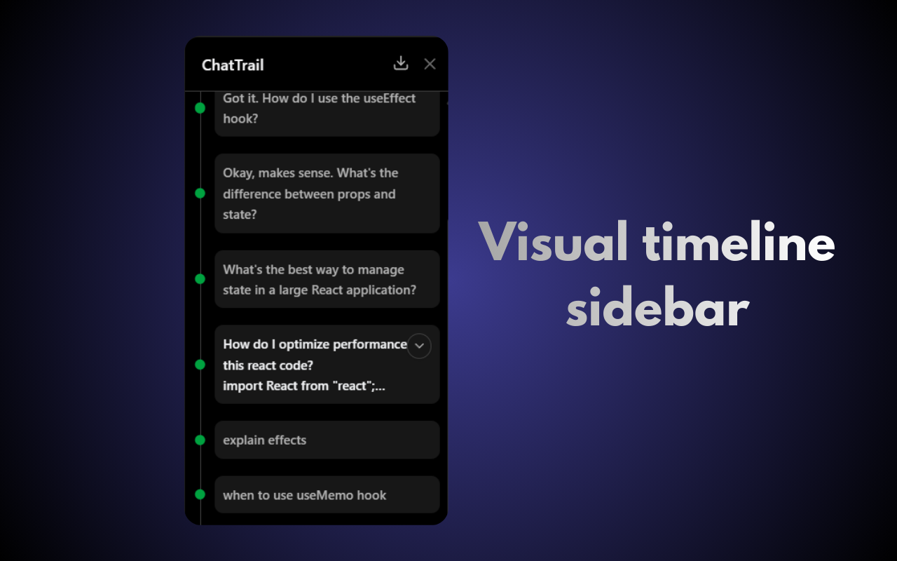 Screenshot 1 of ChatTrail