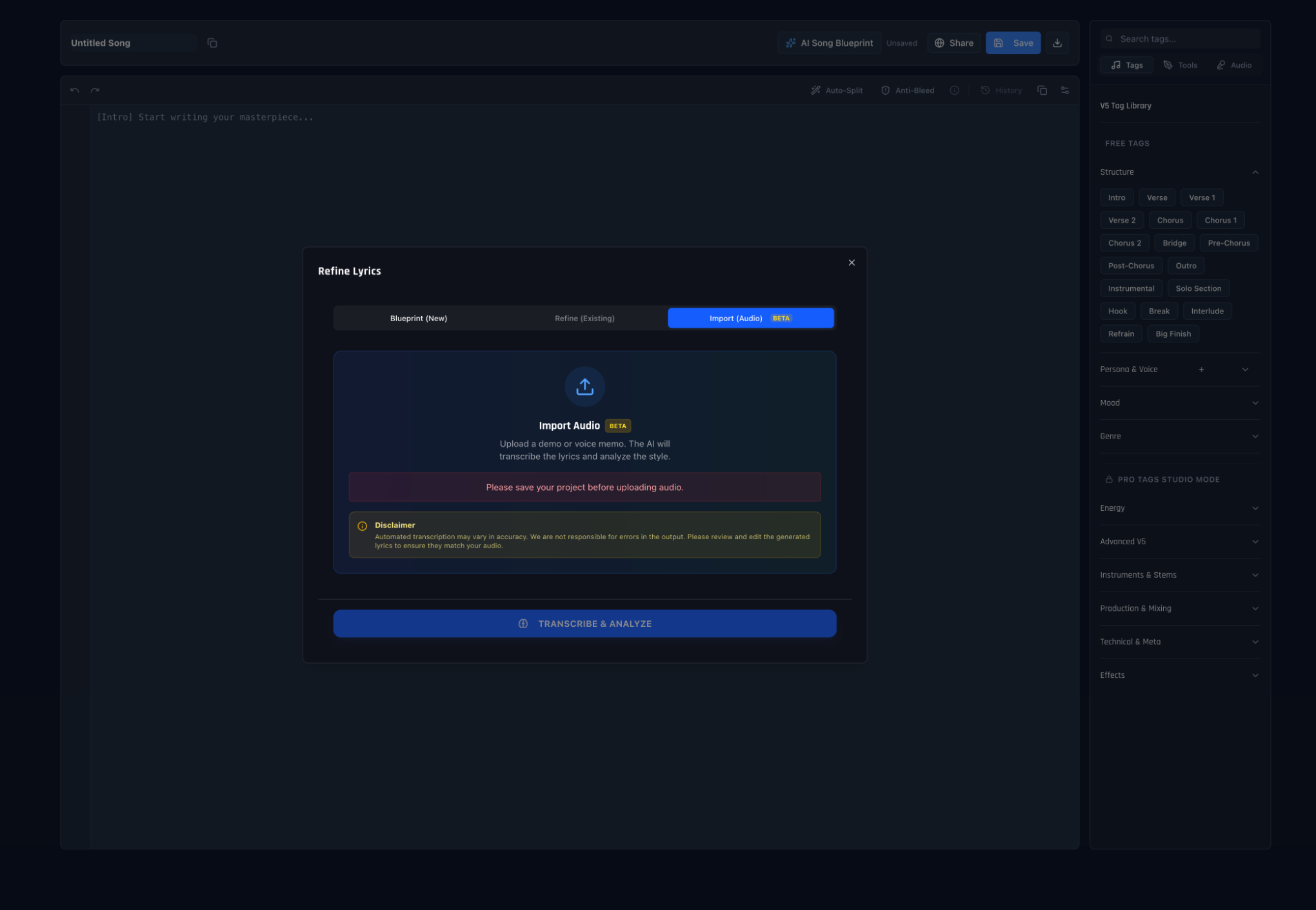 Screenshot 4 of Suno Architect