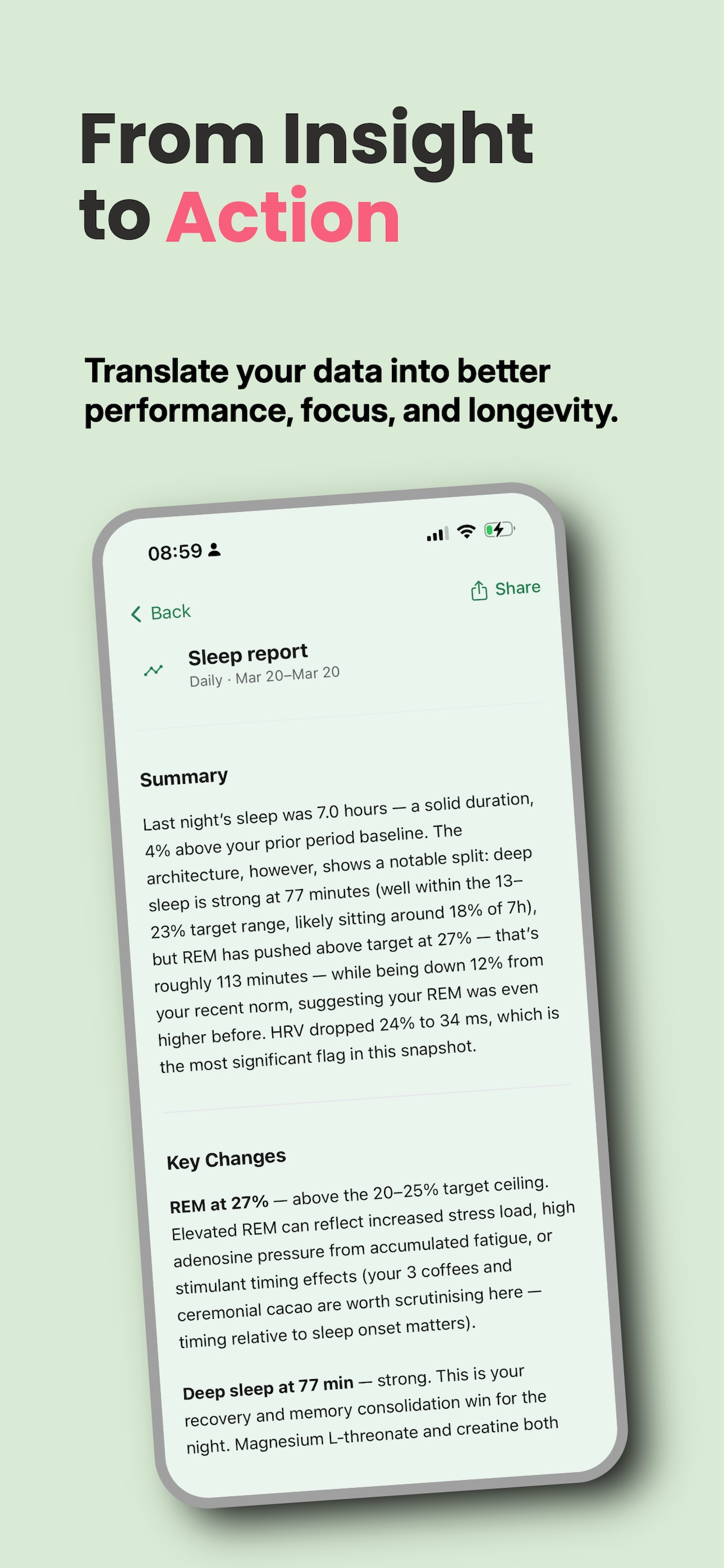 Screenshot 4 of Metrya — BioKey Health AI