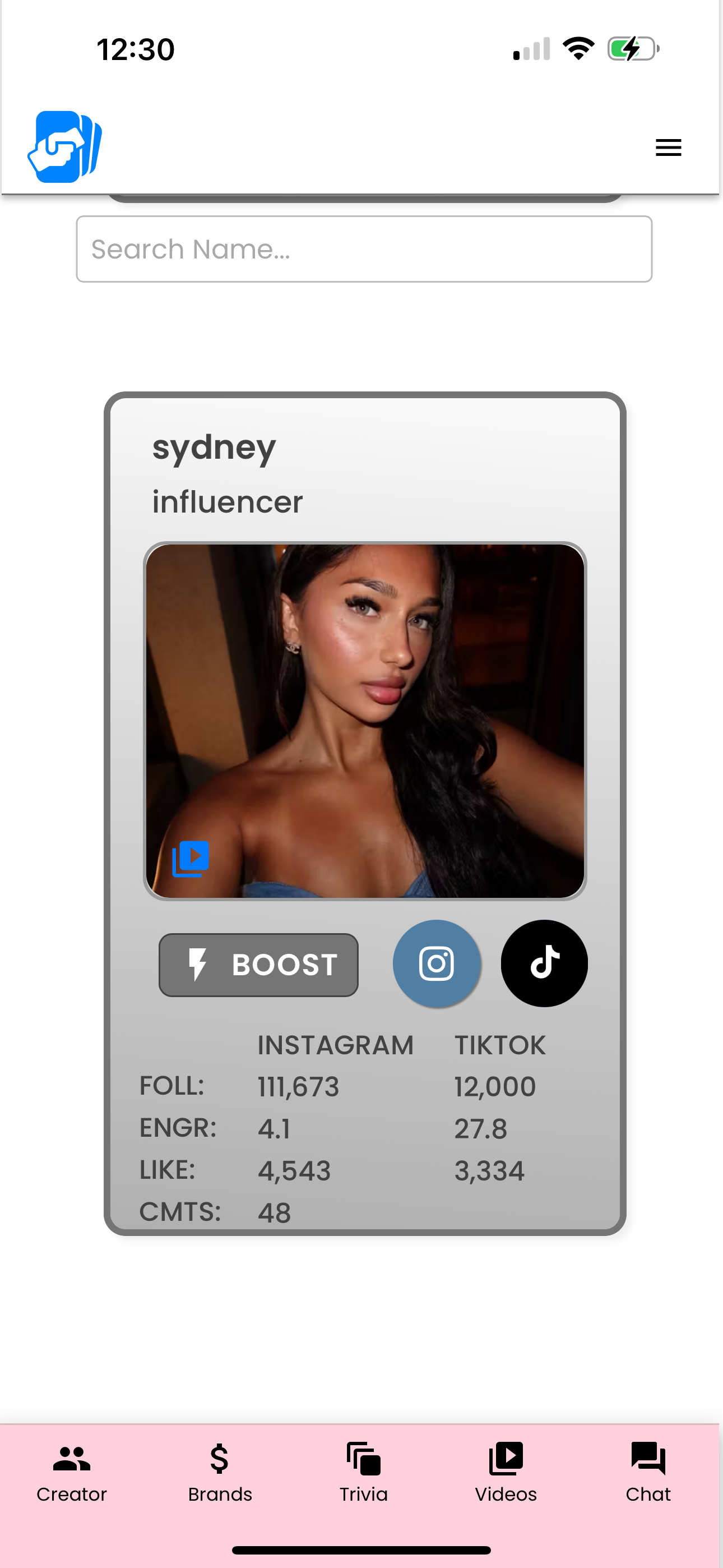 Screenshot 1 of FlipCard - Digital Cards for Influencer