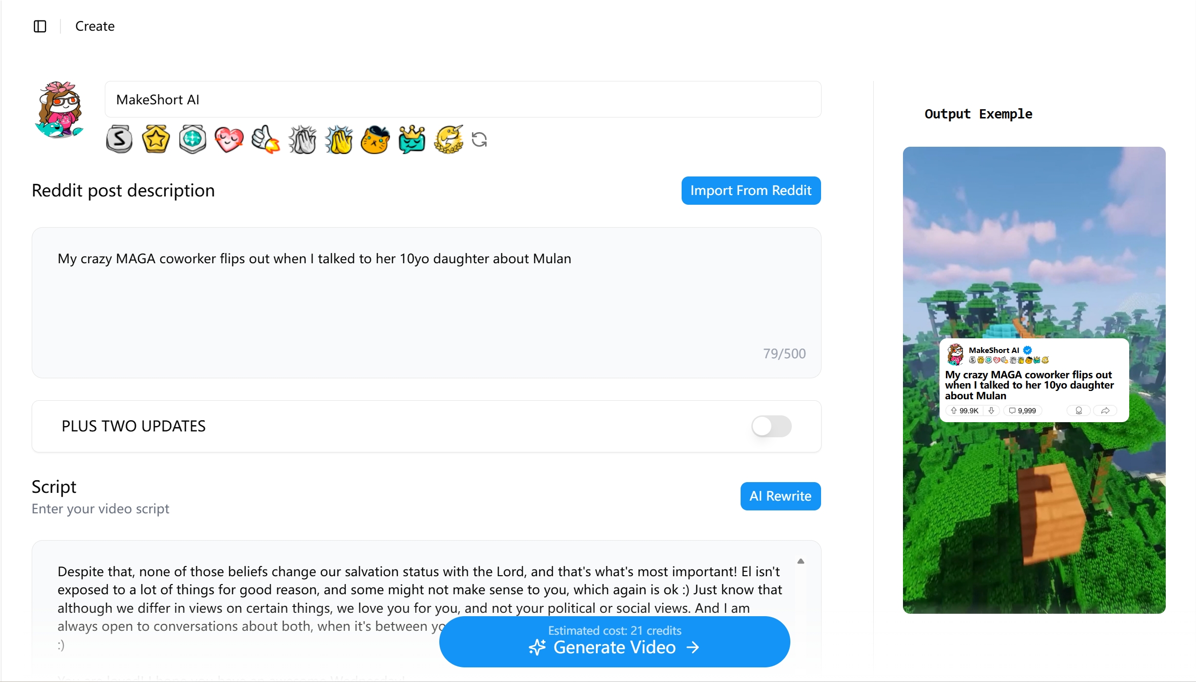 Screenshot 3 of MakeShort.ai