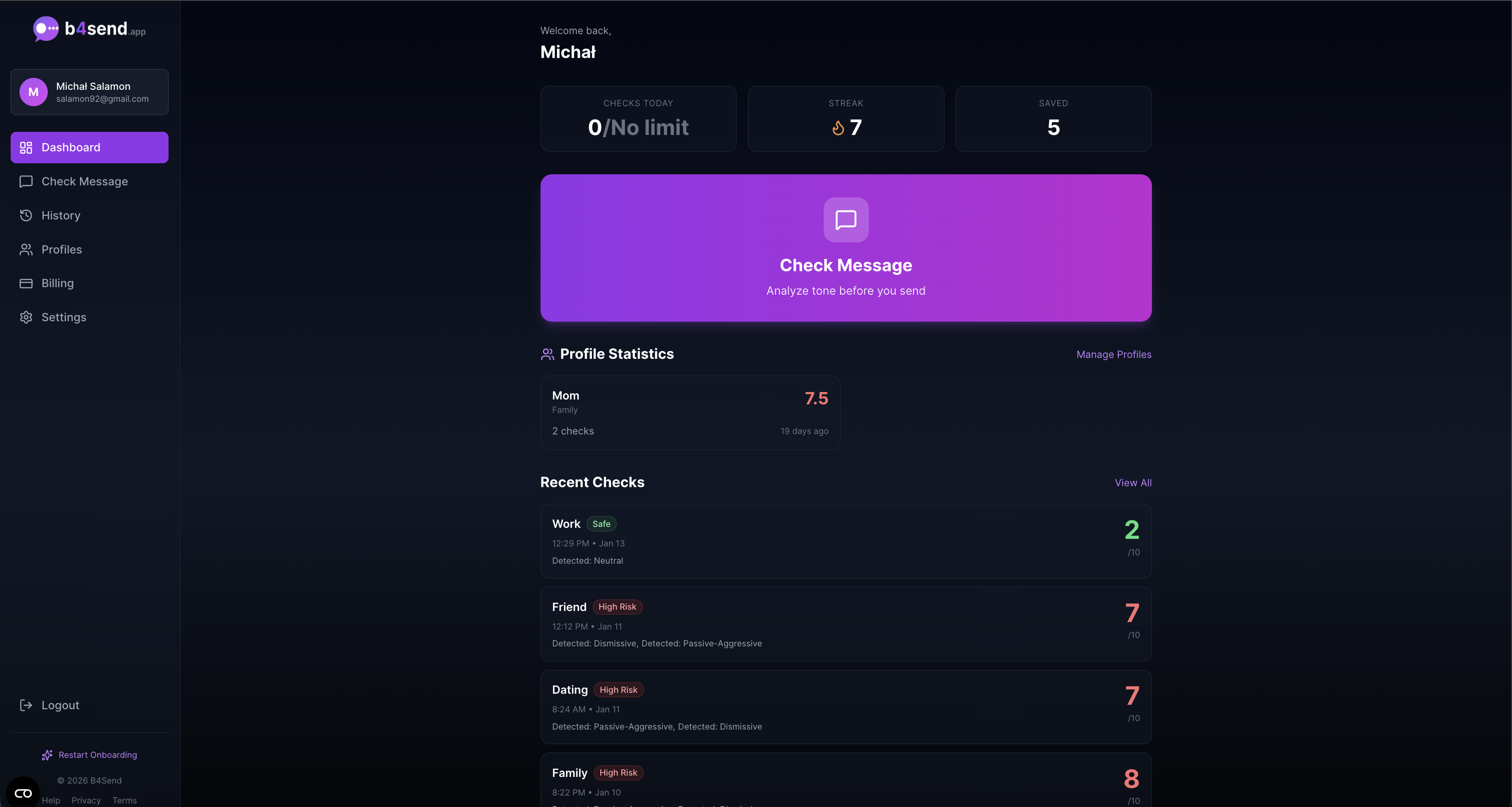 Screenshot 5 of B4Send - AI Message Analyzer