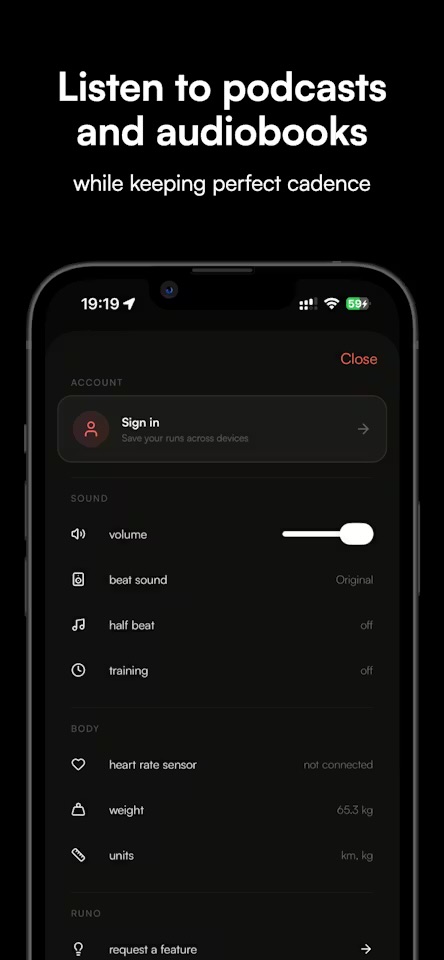 Screenshot 5 of Runo - Metronome for Running