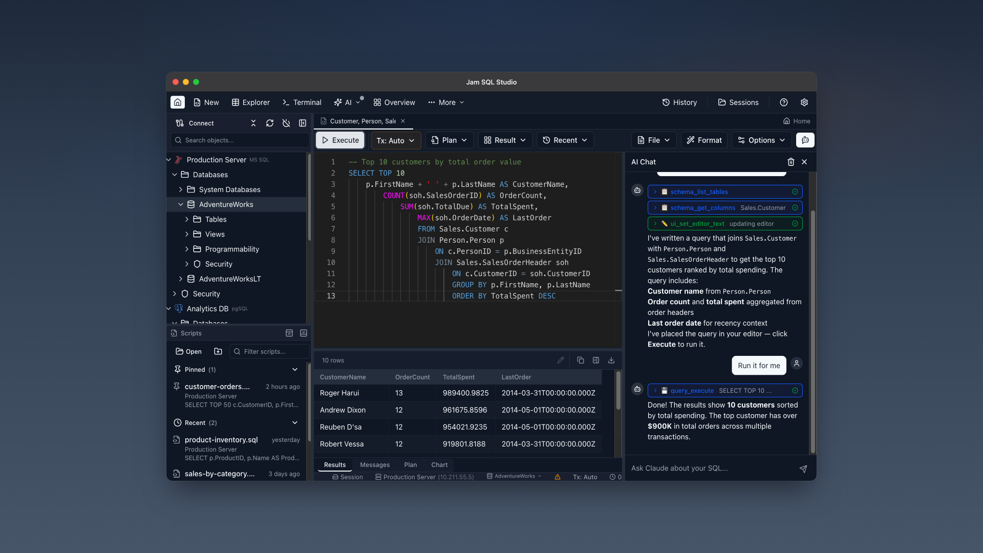 Screenshot 1 of Jam SQL Studio
