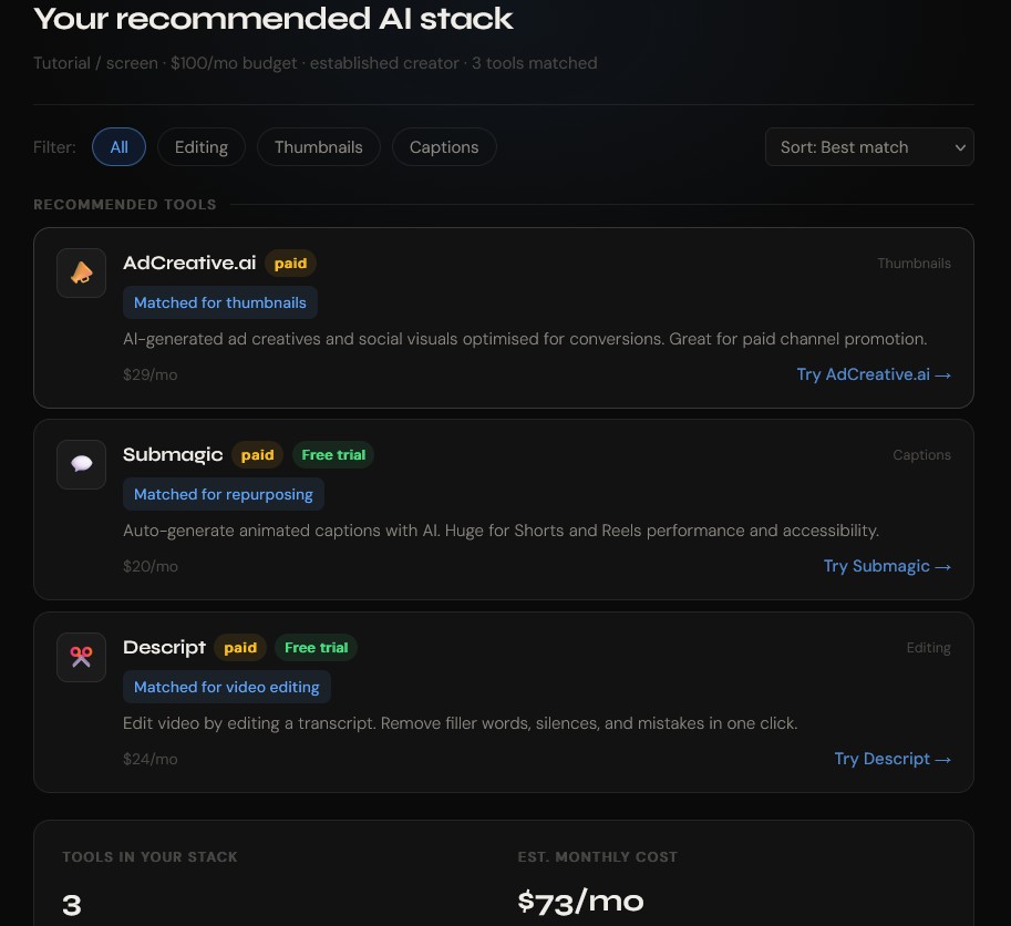 Screenshot 3 of AI Stack Builder for YouTubers