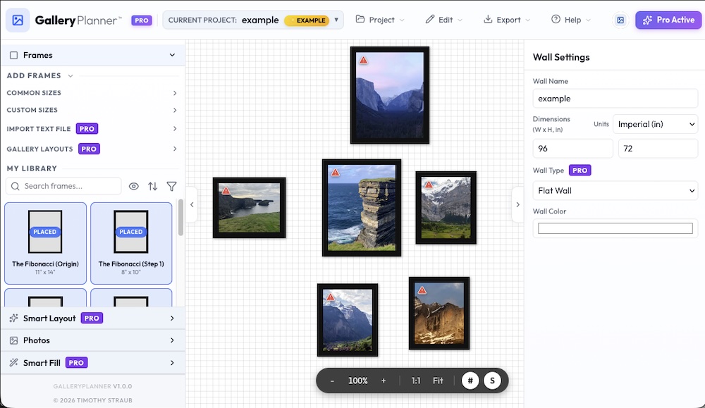 Screenshot 1 of GalleryPlanner