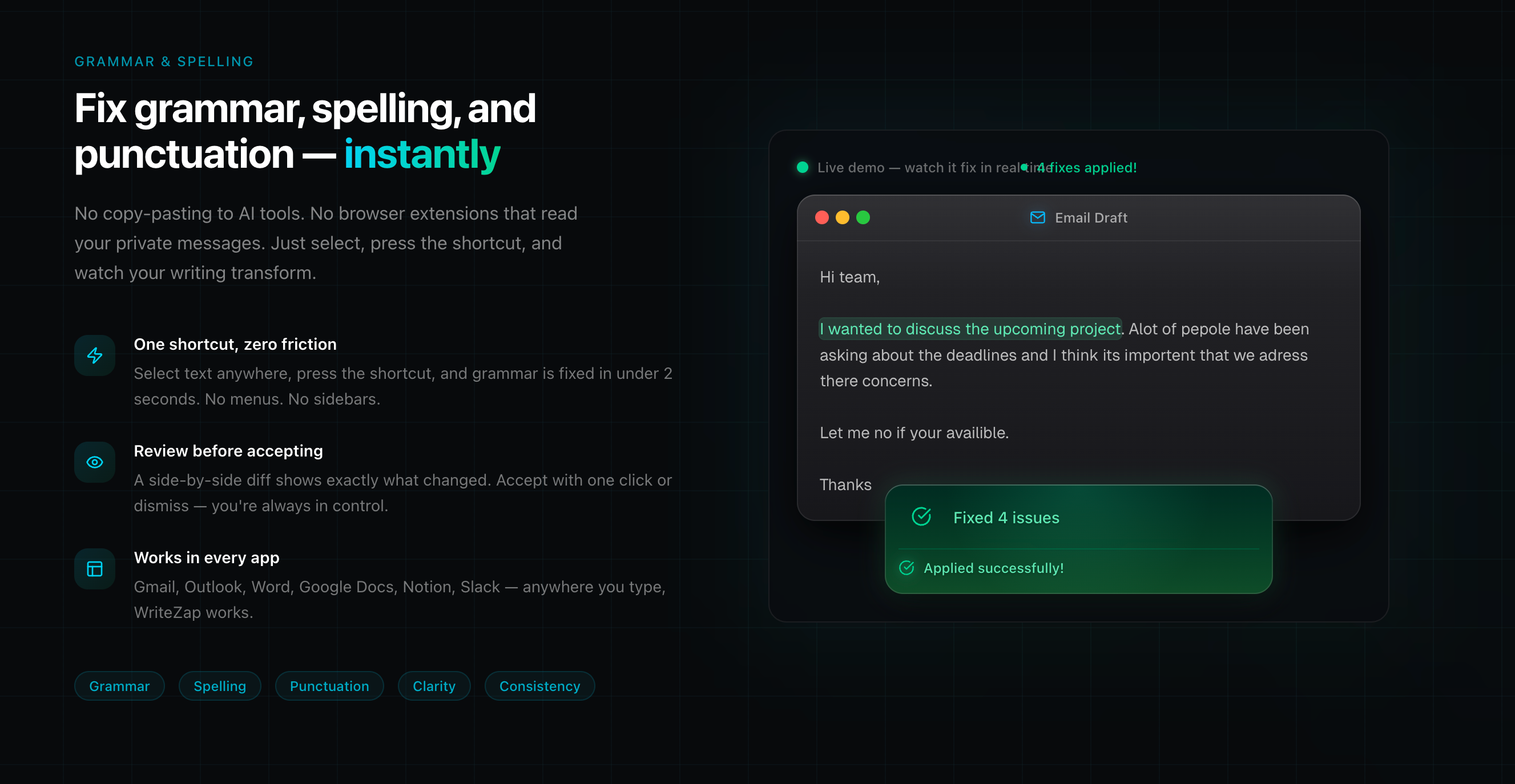 Screenshot 1 of WriteZap