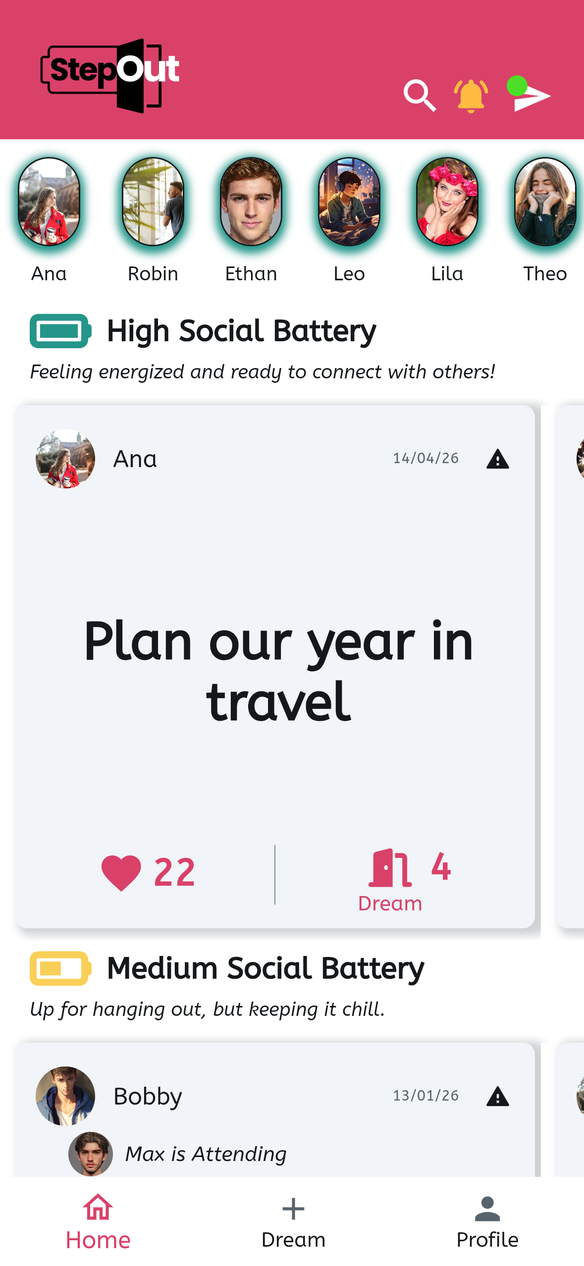 Screenshot 1 of StepOut - Dream, Live, Cherish