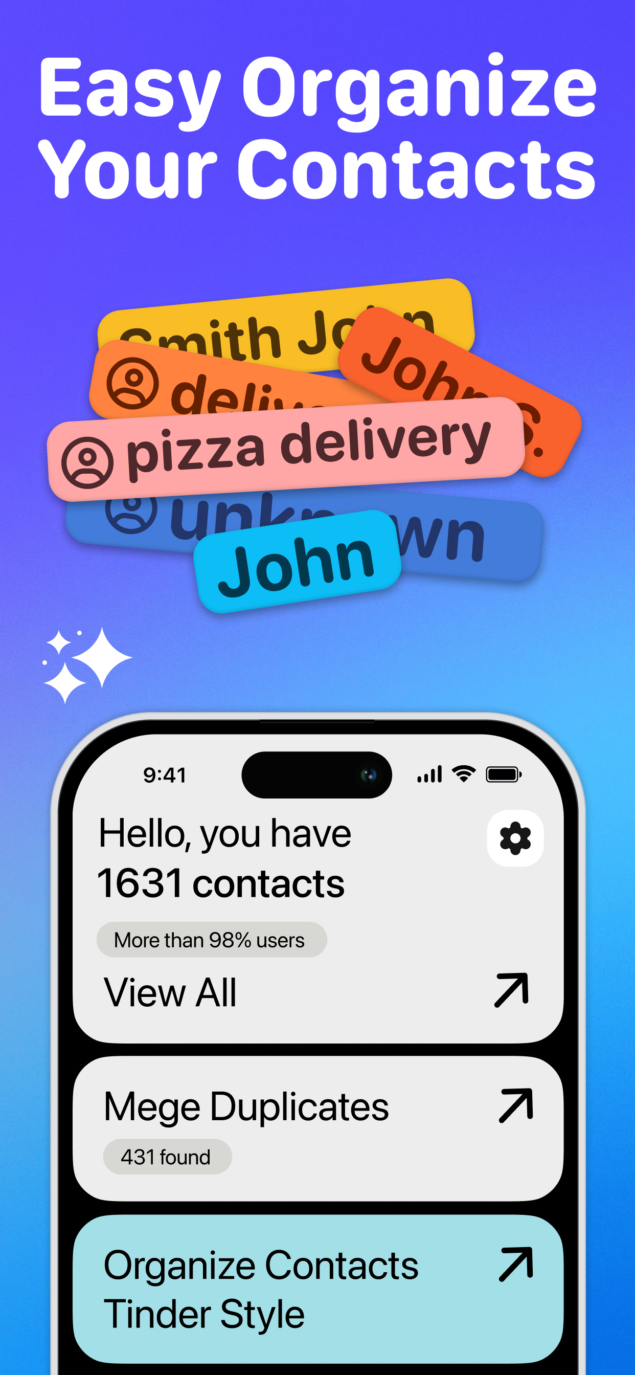 Screenshot 2 of Swipe Contacts Cleaner App
